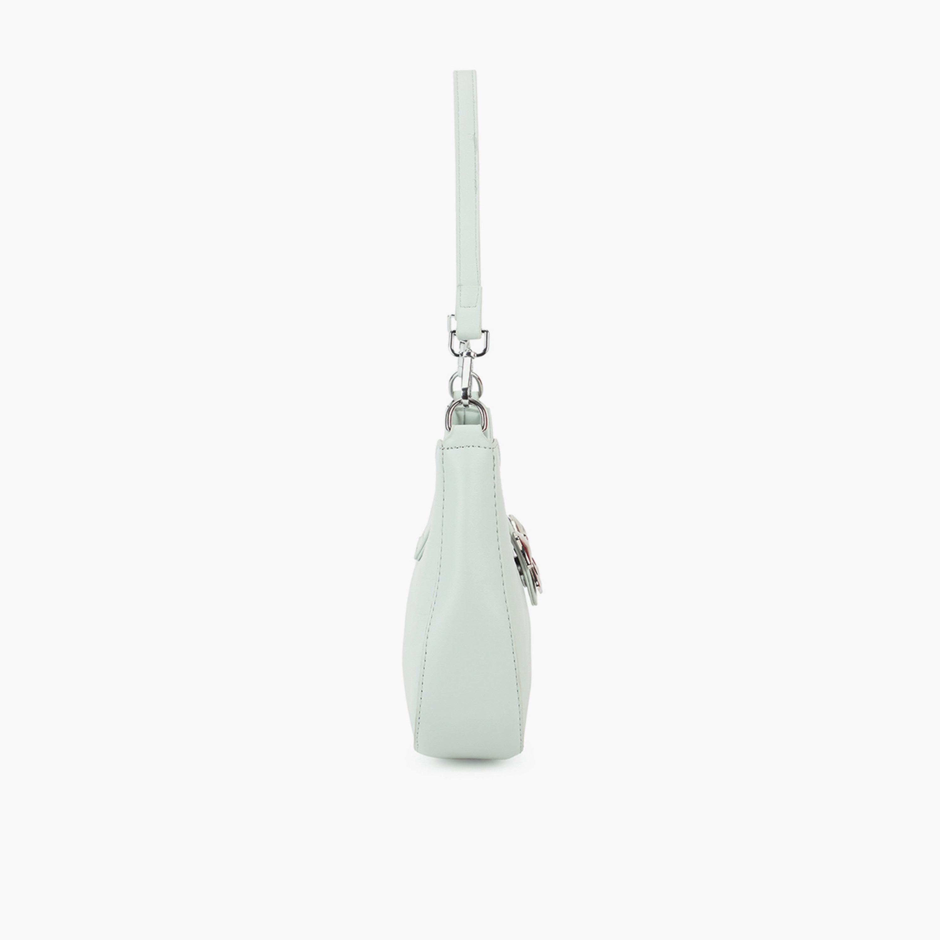 Globus X Styli Blue Textured Shoulder Bag with Detachable Strap-women-bagsandwallets-handbags-image-4