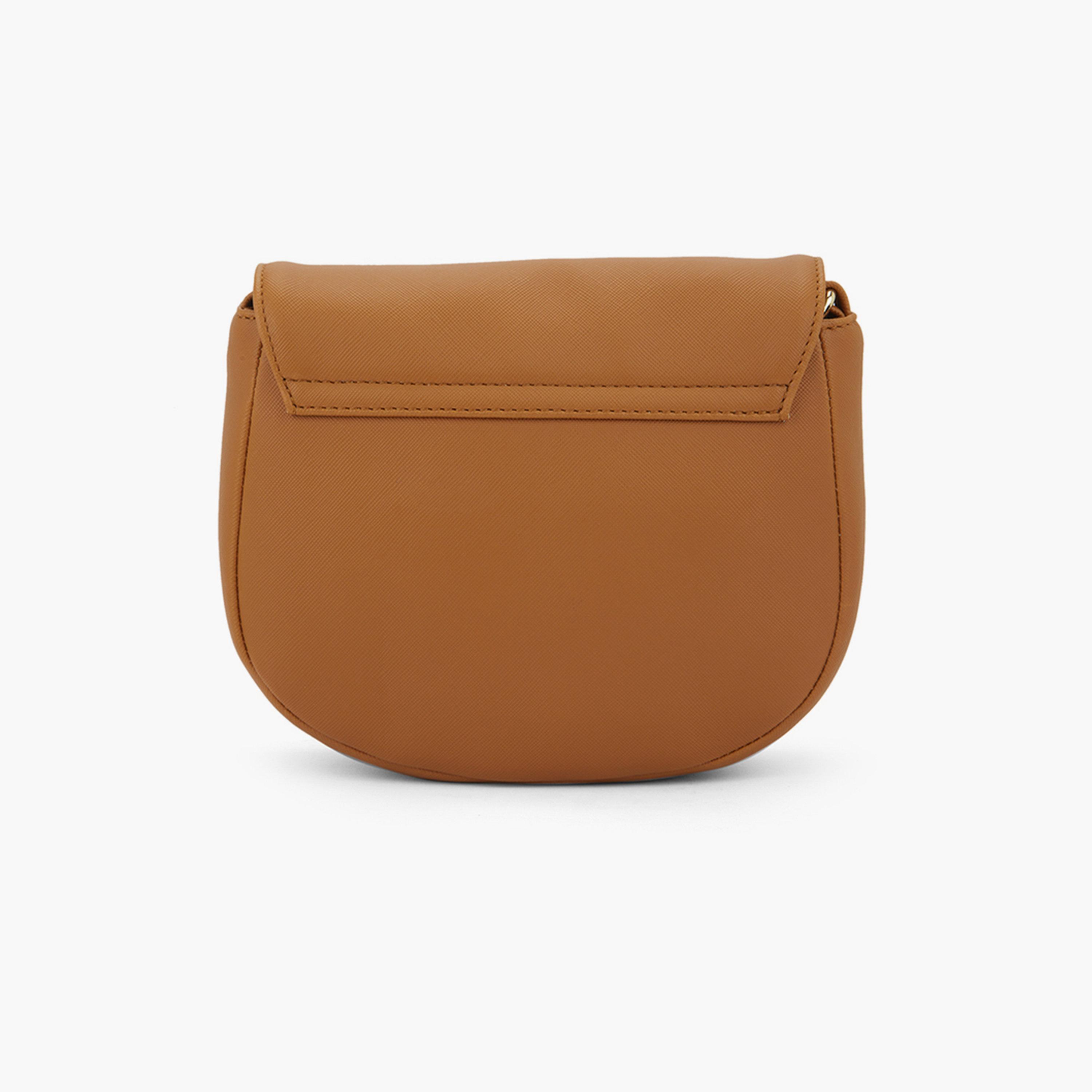 Globus X Styli Tan Faux Leather Textured Crossbody Bag-women-bagsandwallets-handbags-image-4