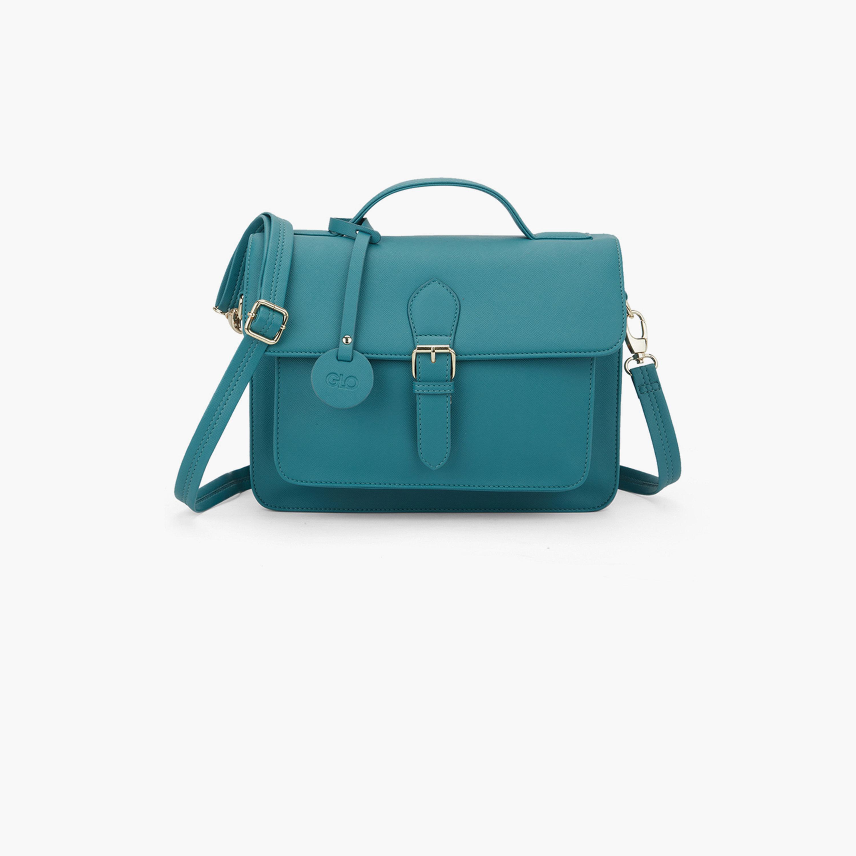 Globus X Styli Emerald Green Textured Crossbody Bag-women-bagsandwallets-handbags-image-1