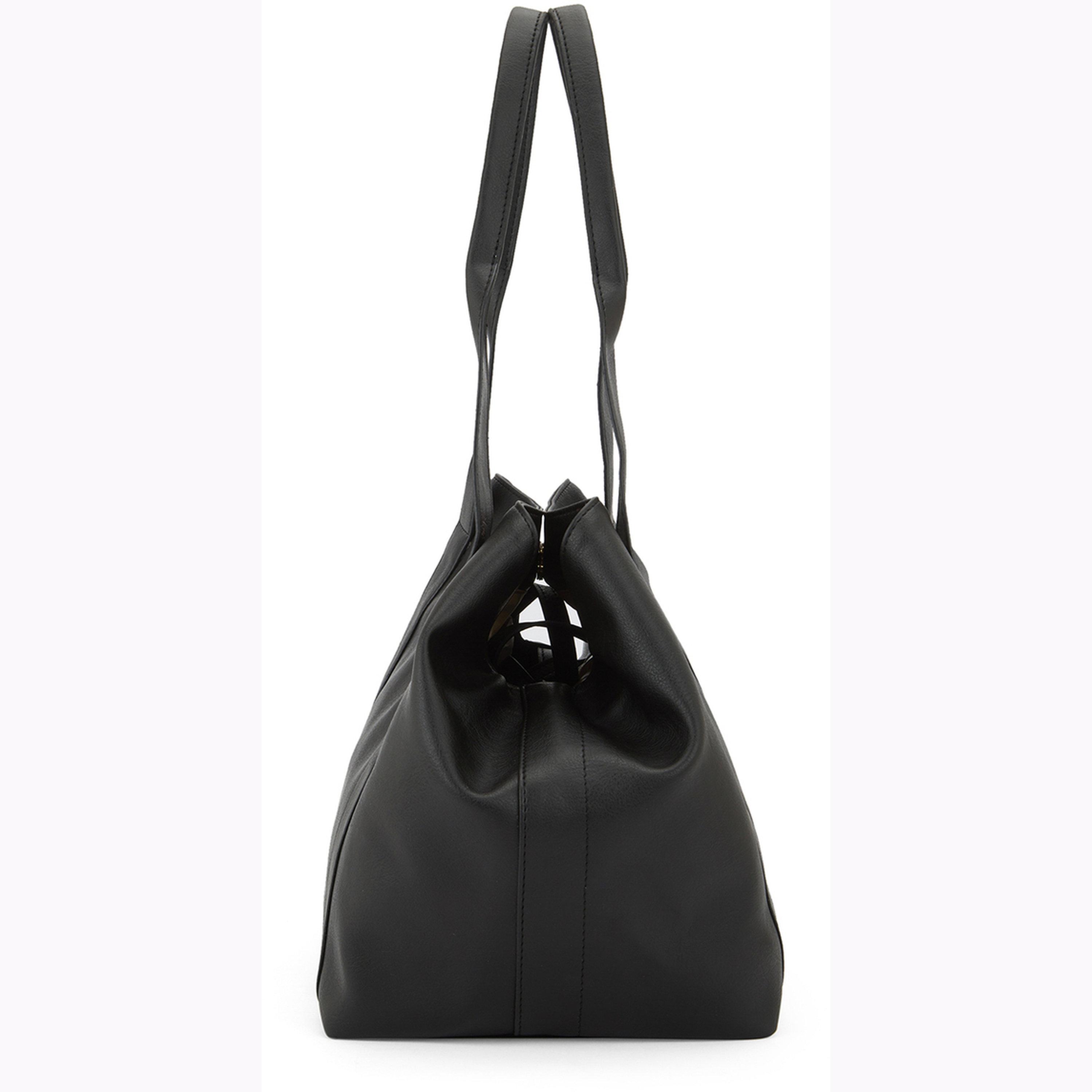 Globus X Styli Black Faux Leather Textured Shoulder Bag-women-bagsandwallets-handbags-image-5