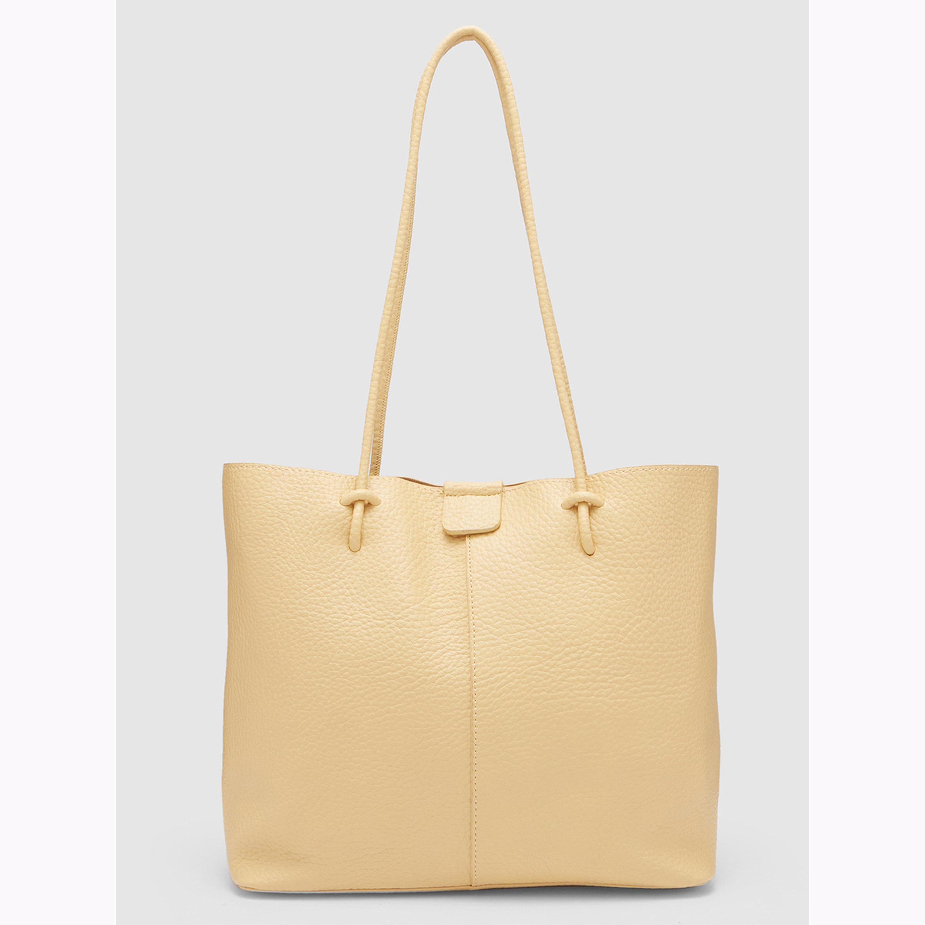 شنطة توت بتفاصيل بارزة الملمس وزر إغلاق لون مستردة-women-bagsandwallets-handbags-image-6