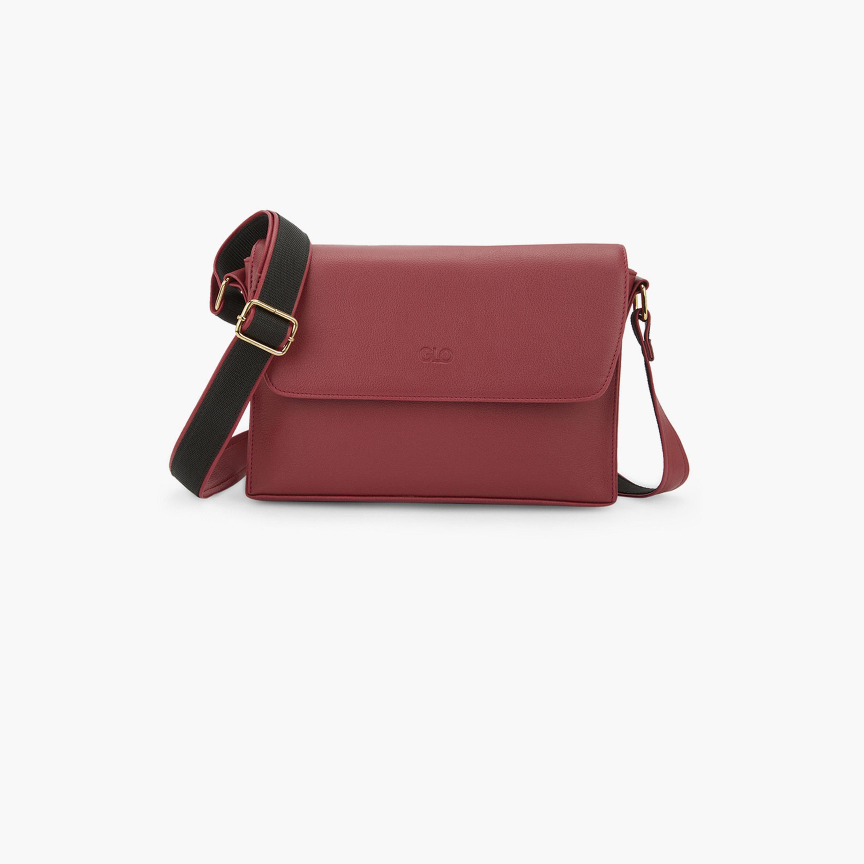 Globus X Styli Maroon Faux Leather Textured Handbag-women-bagsandwallets-handbags-image-1