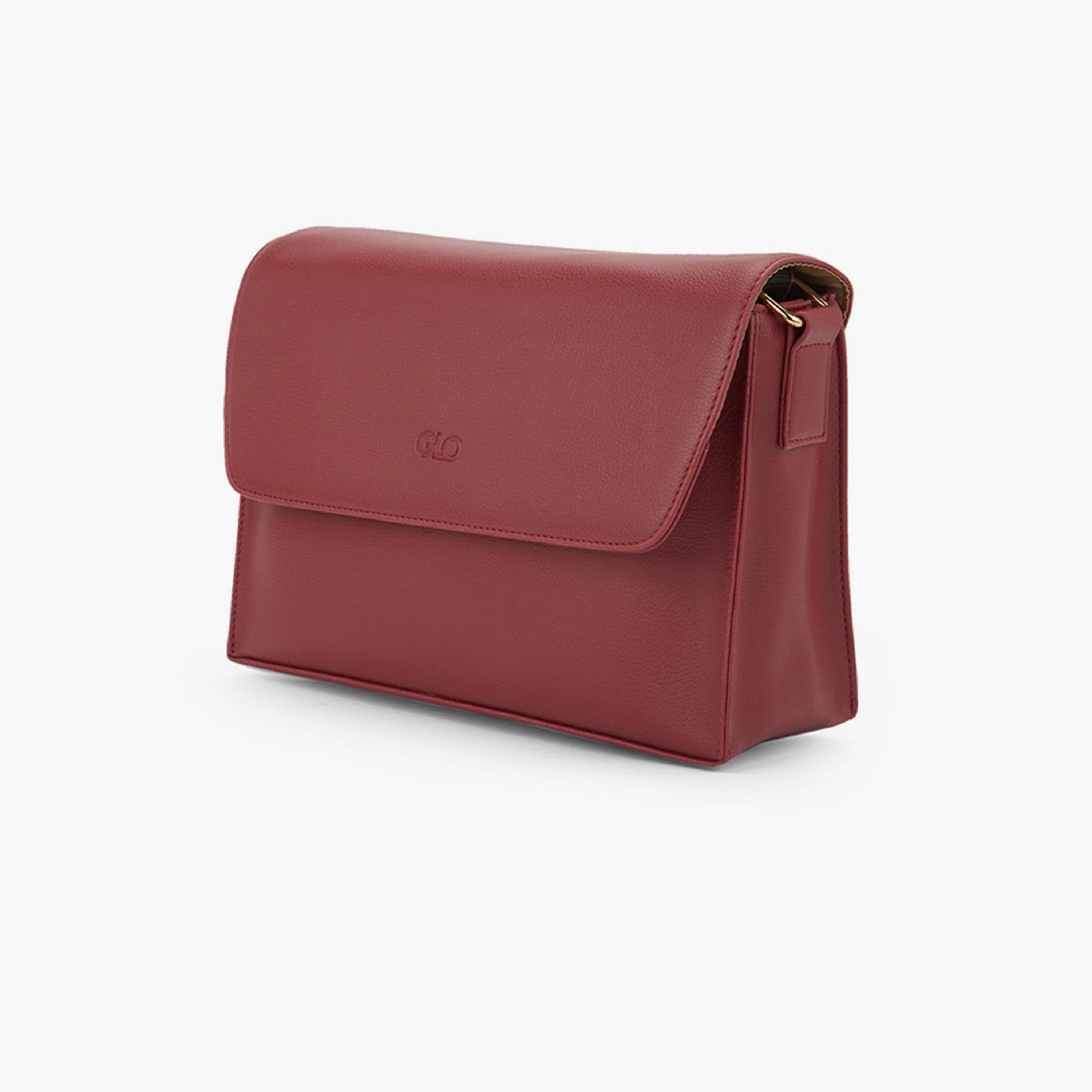 Globus X Styli Maroon Faux Leather Textured Handbag-women-bagsandwallets-handbags-image-3