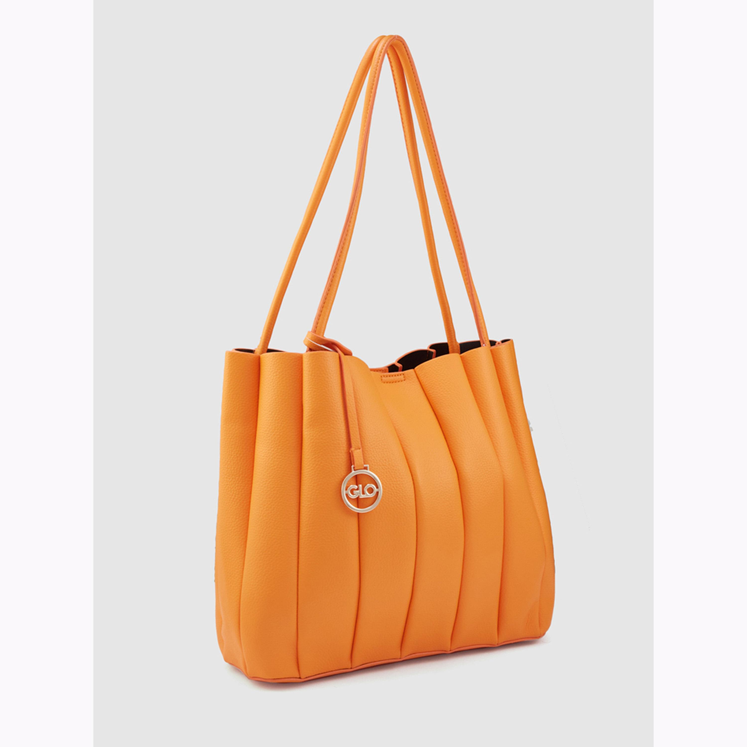 Globus X Styli Orange Textured Quilted Shoulder Bag-women-bagsandwallets-handbags-image-4