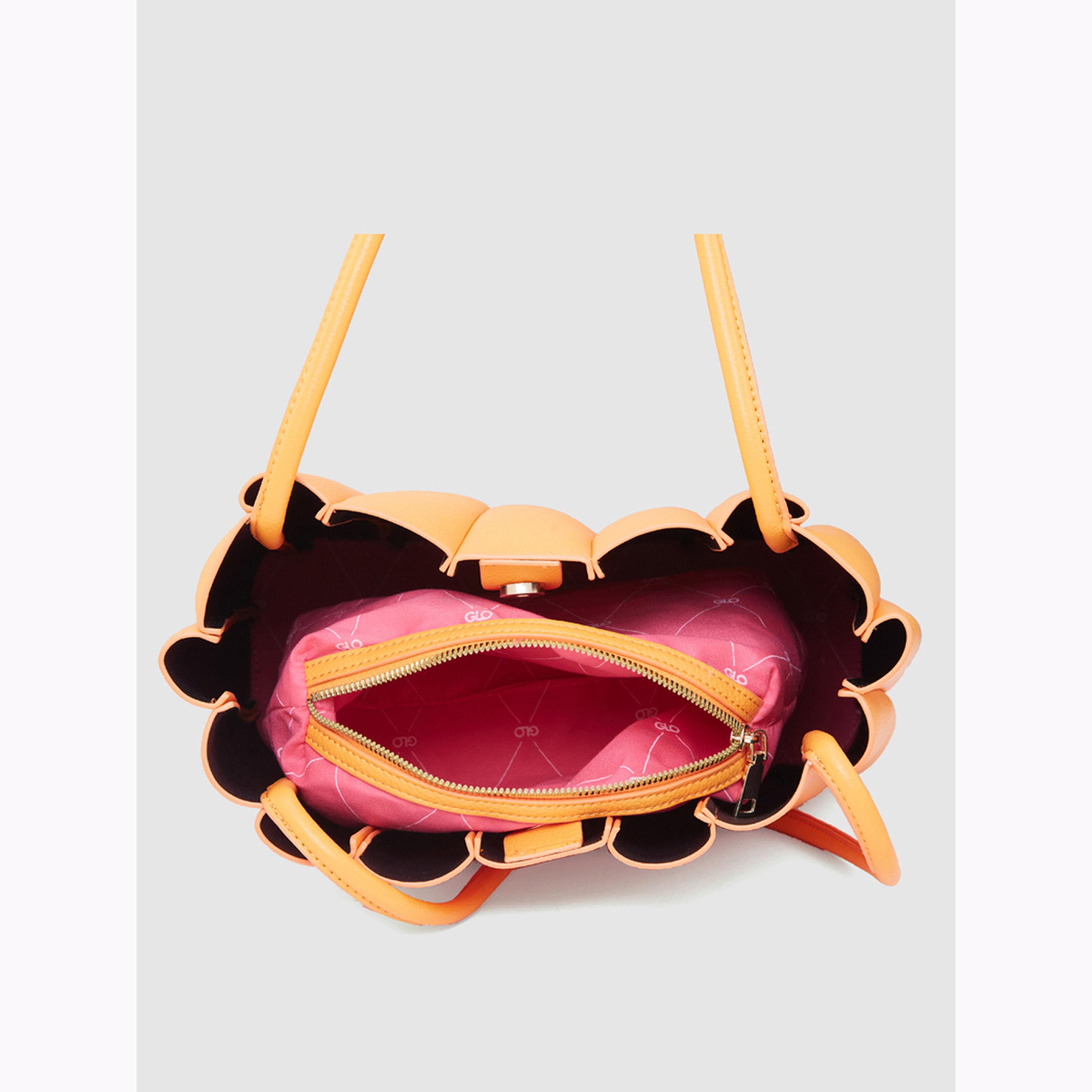 شنطة كتف مبطنة بتفاصيل بارزة الملمس لون برتقالي-women-bagsandwallets-handbags-image-5
