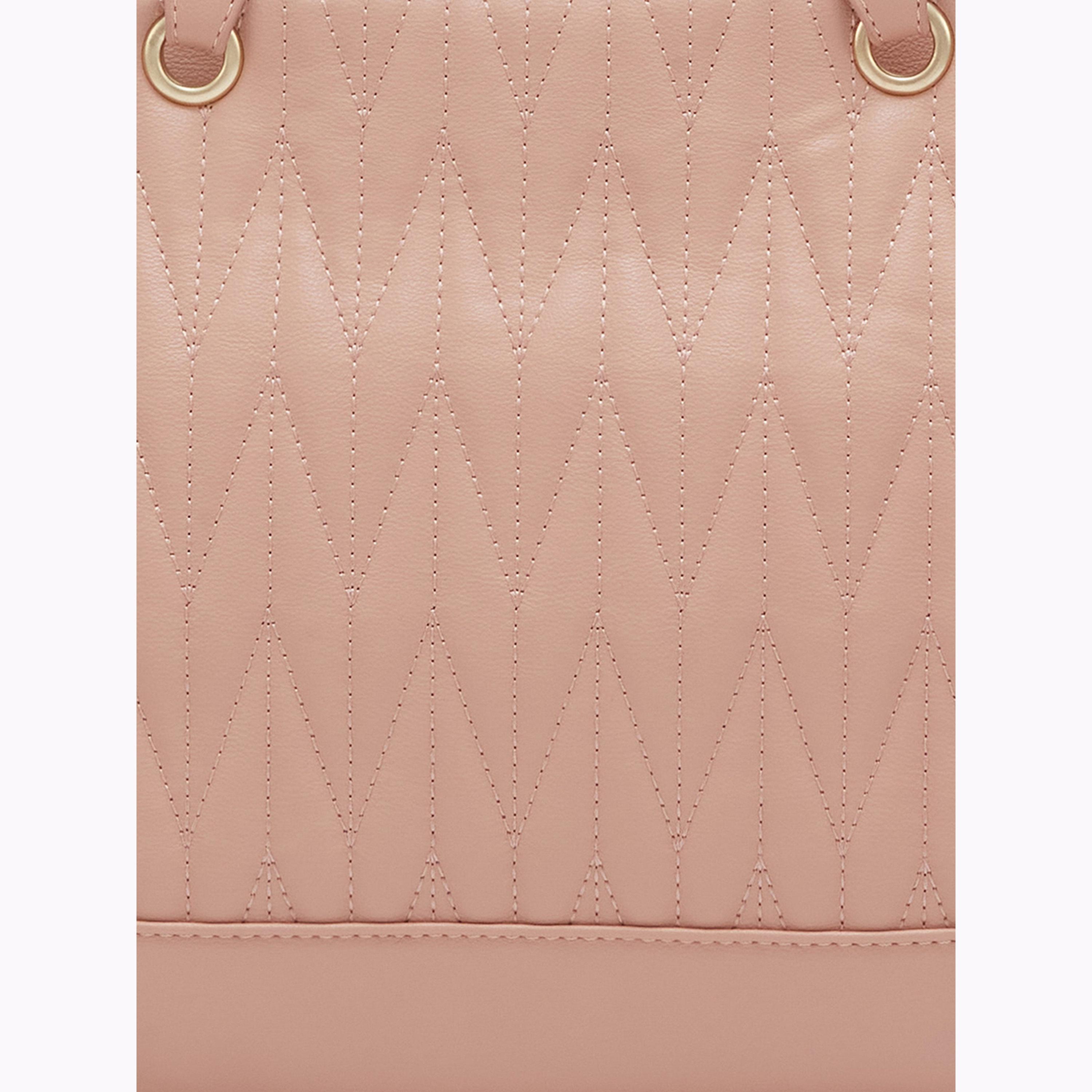 Globus X Styli Nude Textured Tote Bag with Zip Closure-women-bagsandwallets-handbags-image-6