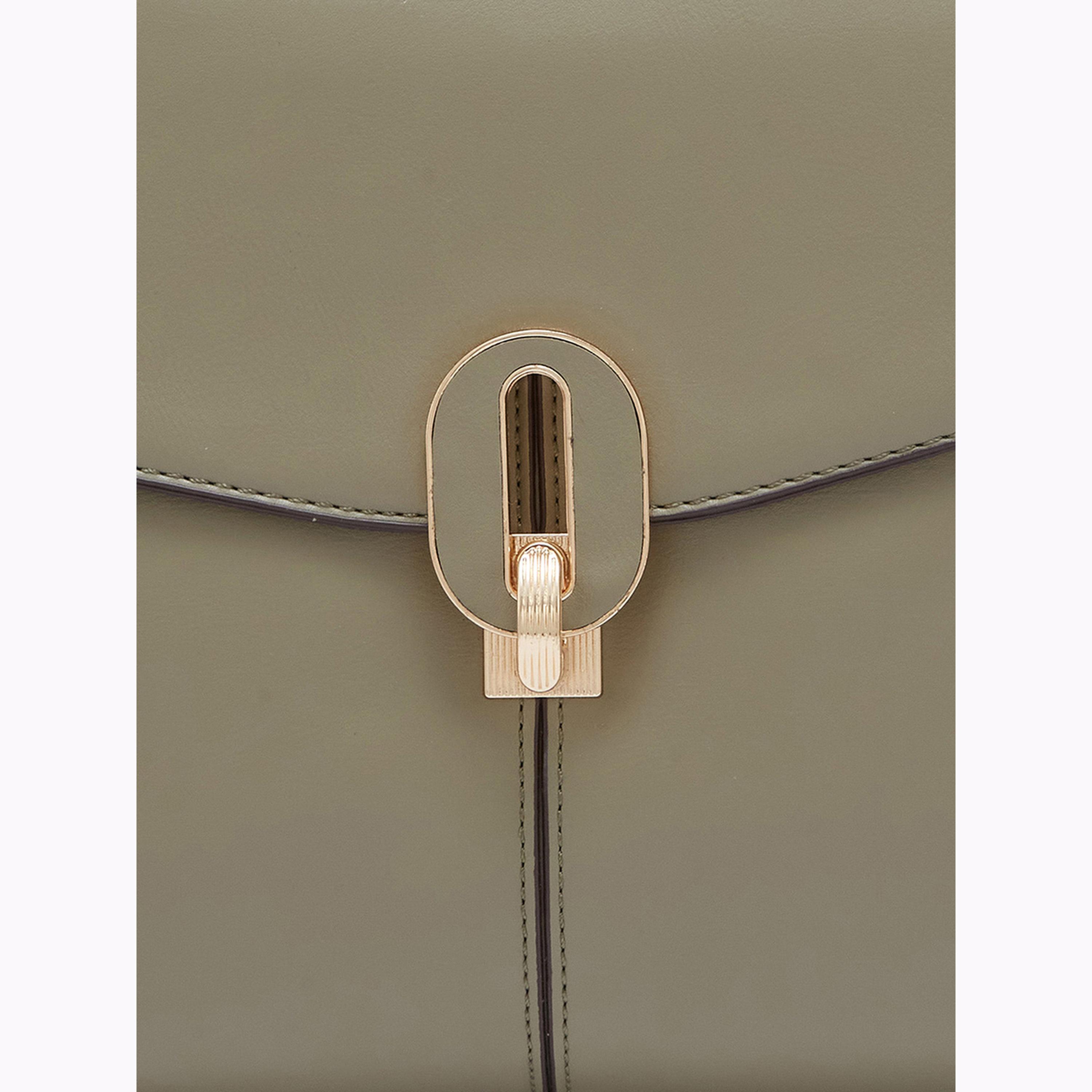 Globus X Styli Olive Solid Handbag with Top Handle-women-bagsandwallets-handbags-image-6