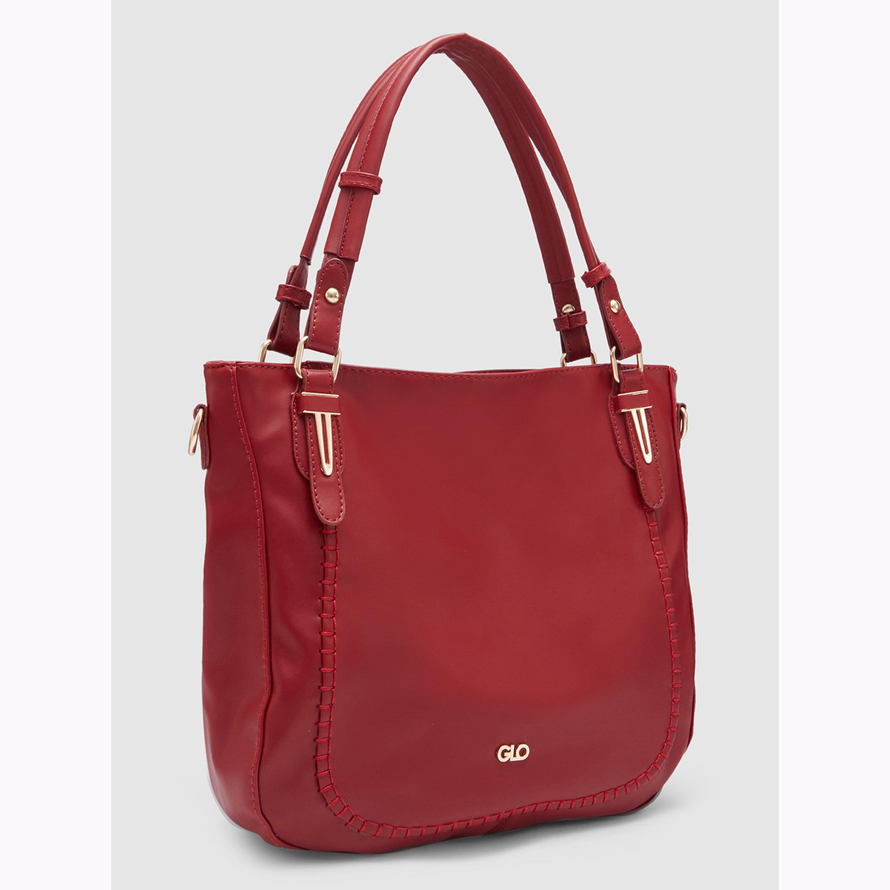 Globus X Styli Maroon Solid Faux Leather Hobo Bag-women-bagsandwallets-handbags-image-3