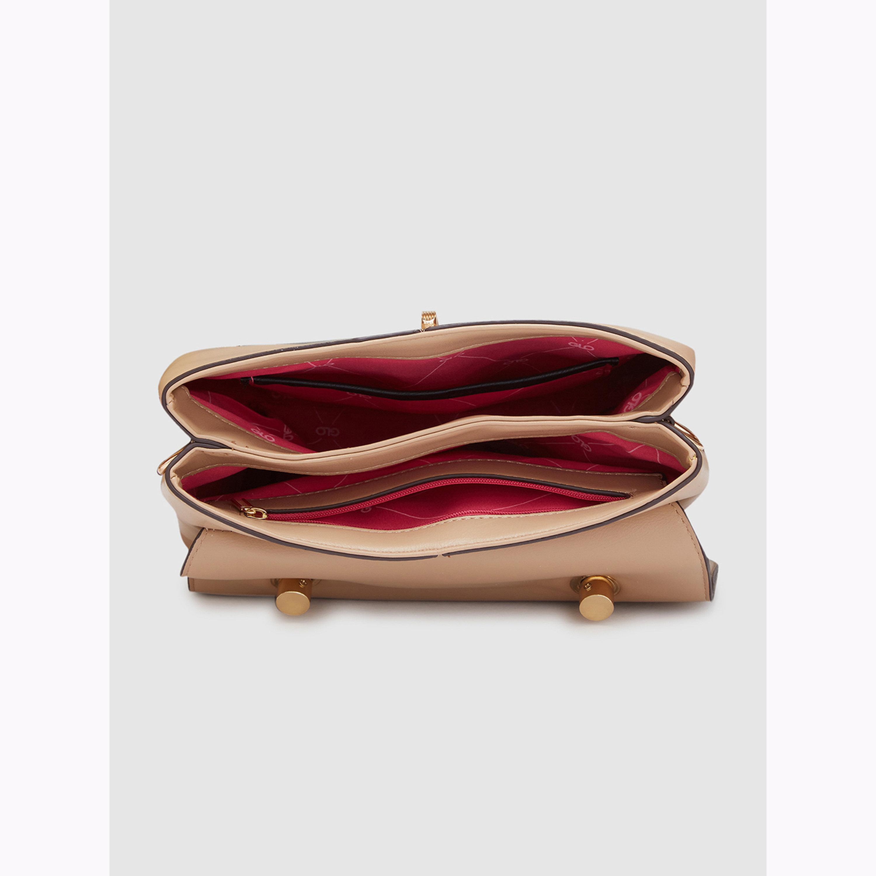 Globus X Styli Khaki Solid Handbag with Top Handle-women-bagsandwallets-handbags-image-5