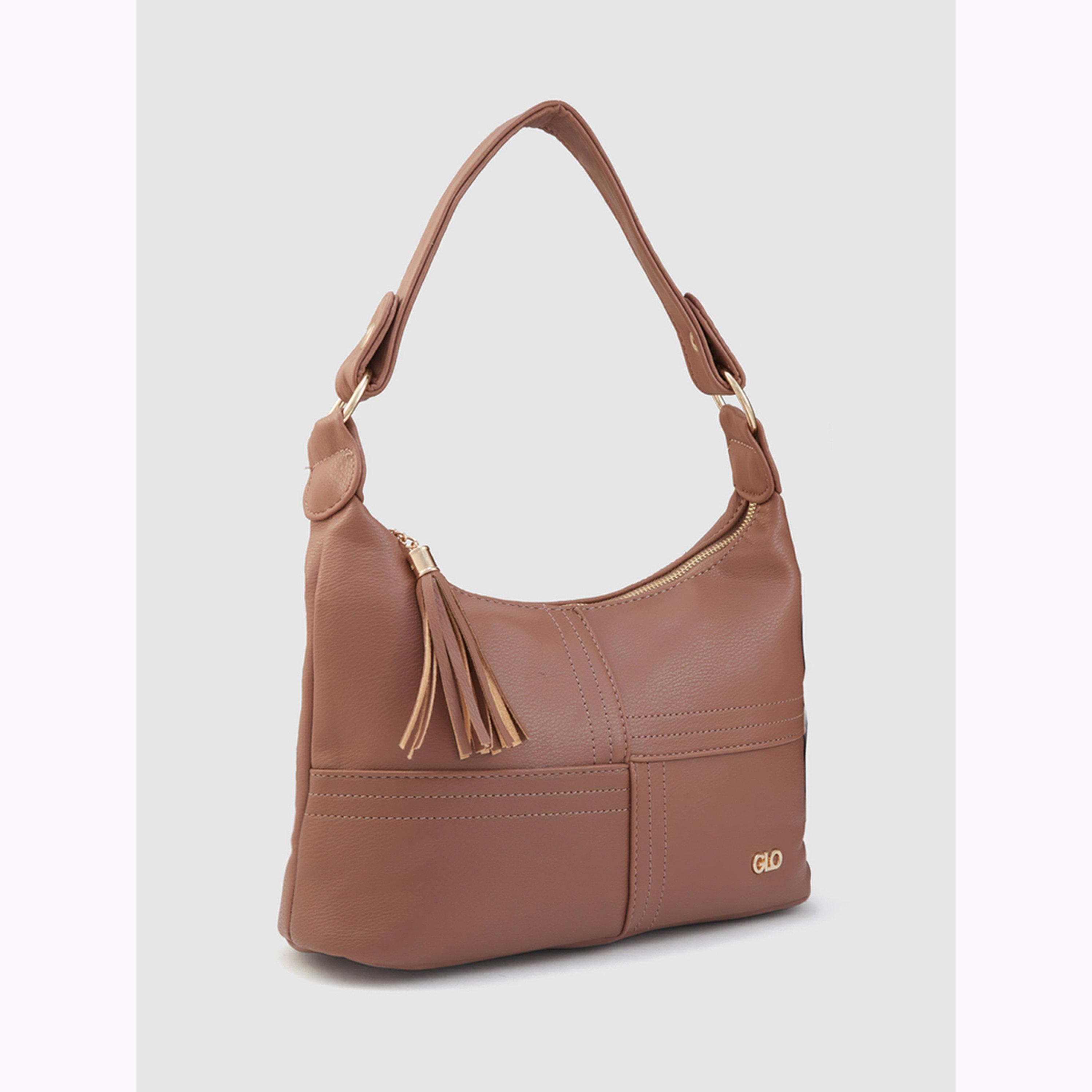 Globus X Styli Brown Hobo Bag with Zip Closure-women-bagsandwallets-handbags-image-4