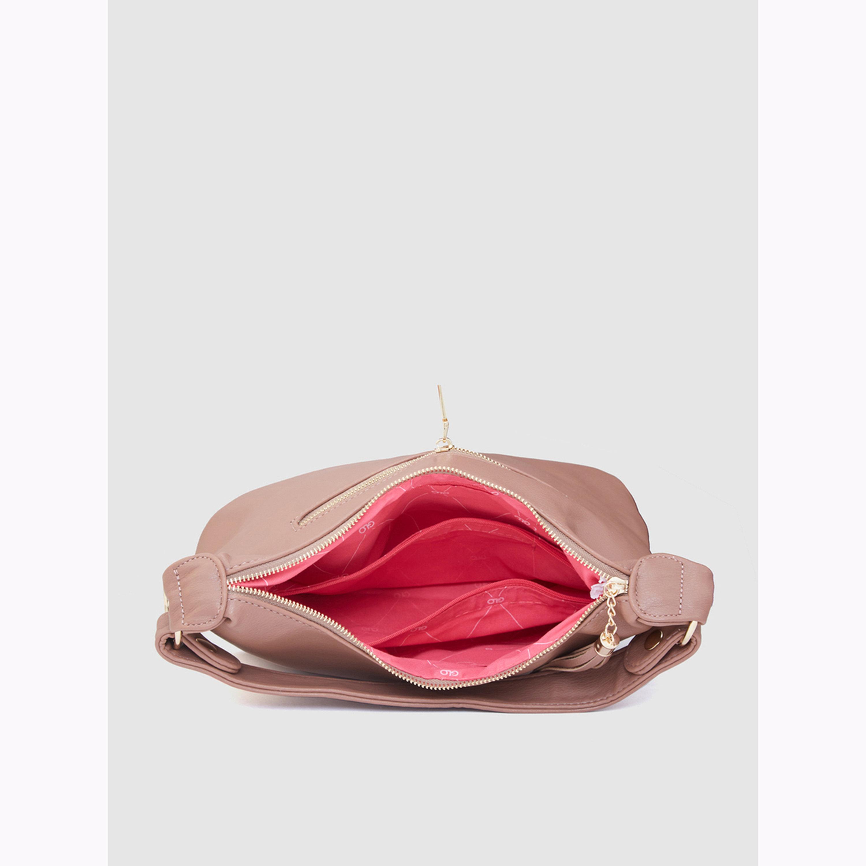 Globus X Styli Brown Hobo Bag with Zip Closure-women-bagsandwallets-handbags-image-5