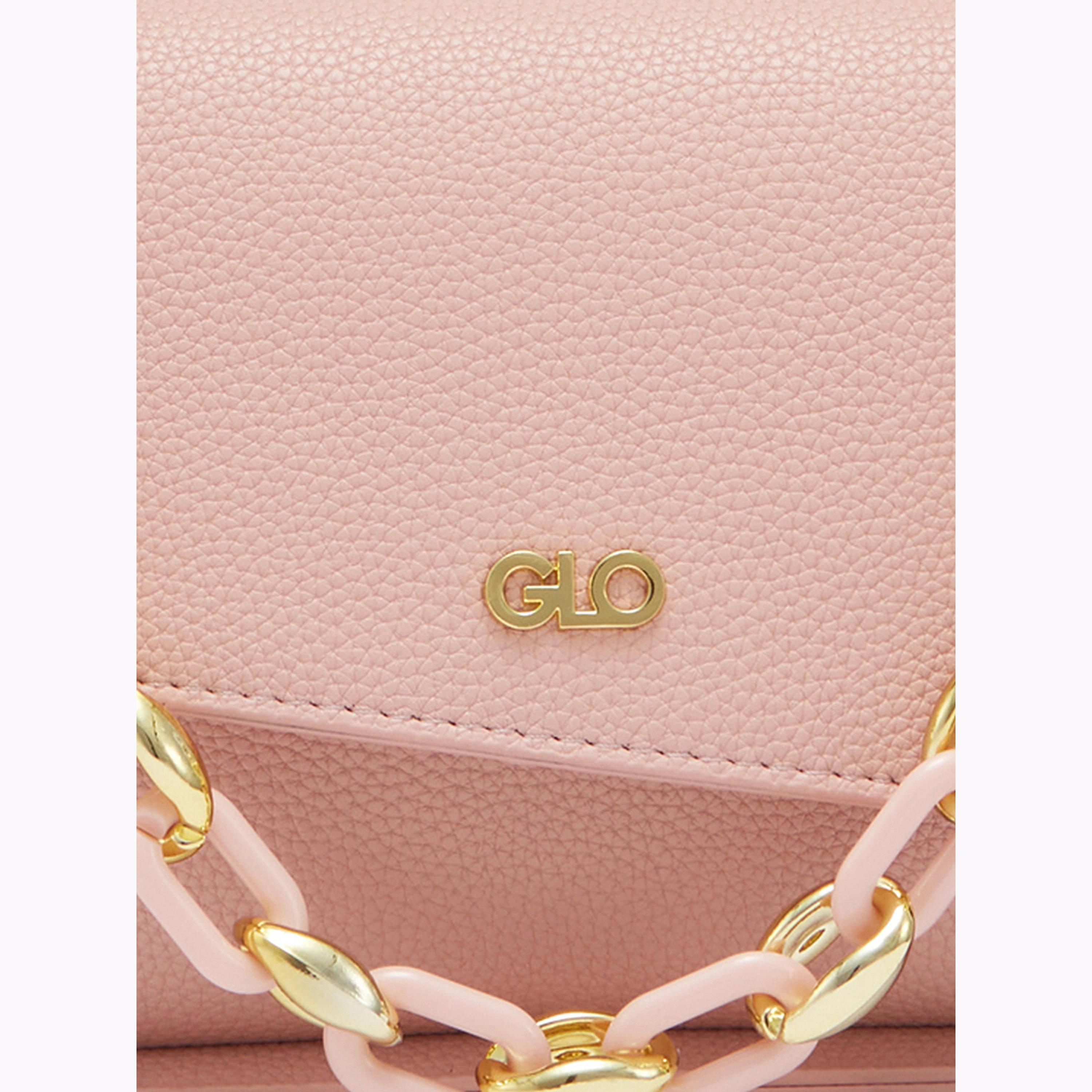 Globus X Styli Pink Textured Handbag with Chain Accent-women-bagsandwallets-handbags-image-5