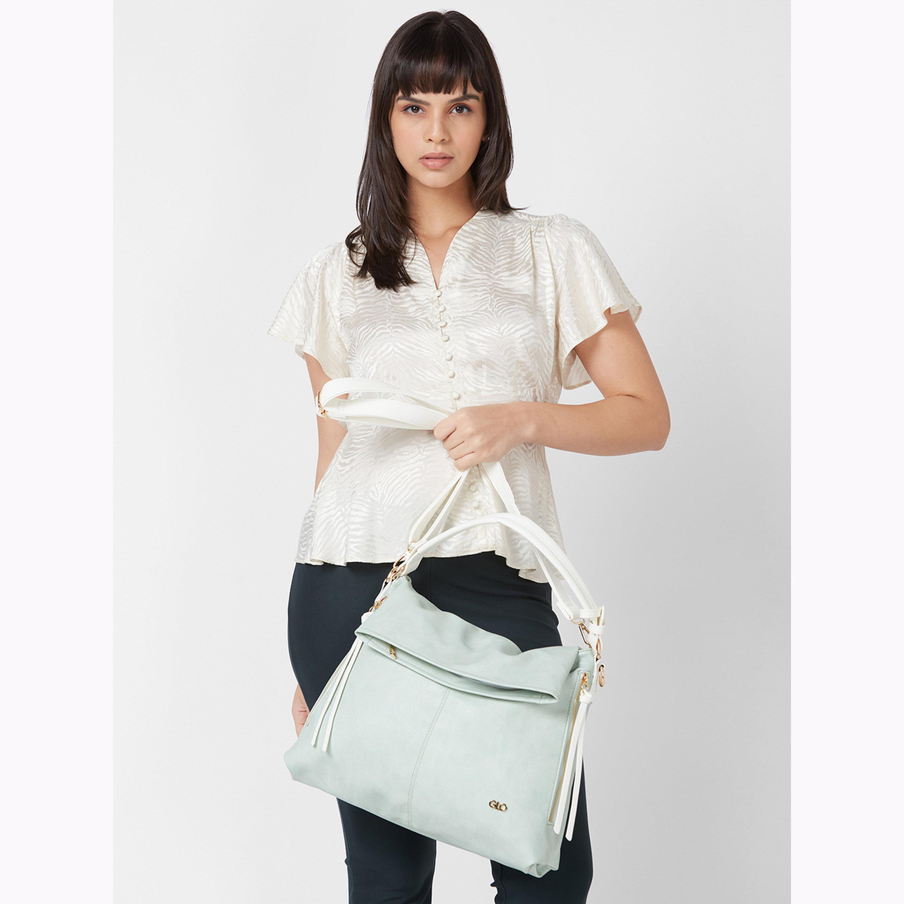Globus X Styli Mint Green Faux Leather Hobo Bag-women-bagsandwallets-handbags-image-2