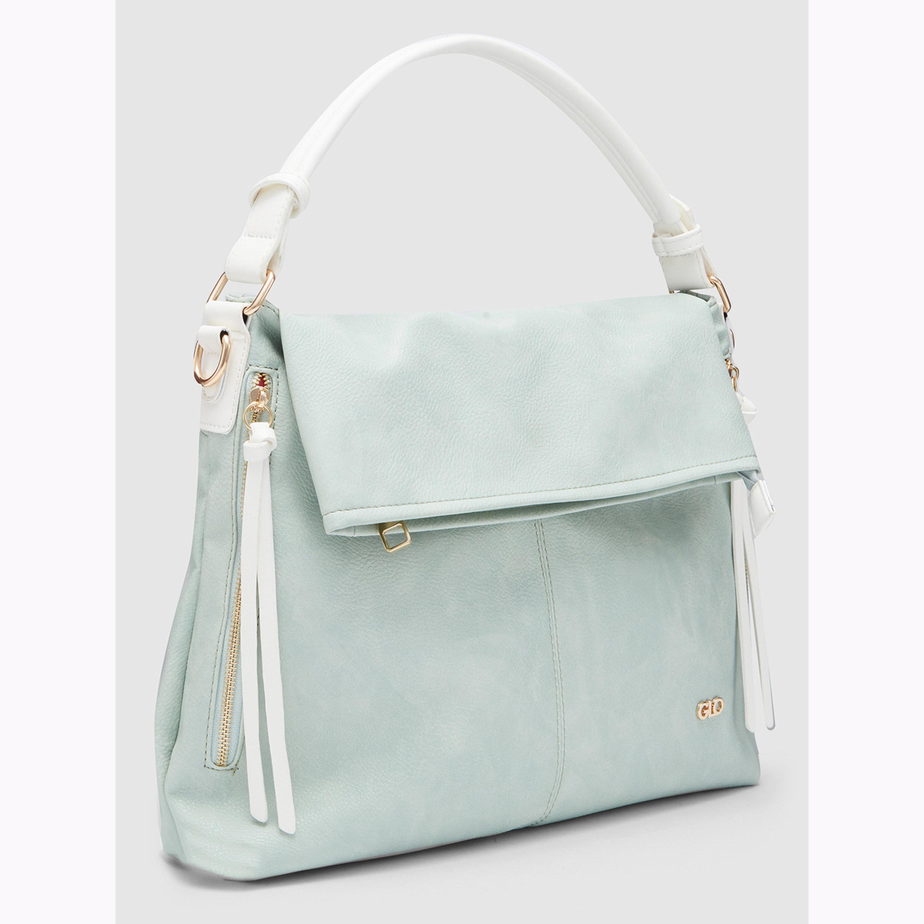 Globus X Styli Mint Green Faux Leather Hobo Bag-women-bagsandwallets-handbags-image-3
