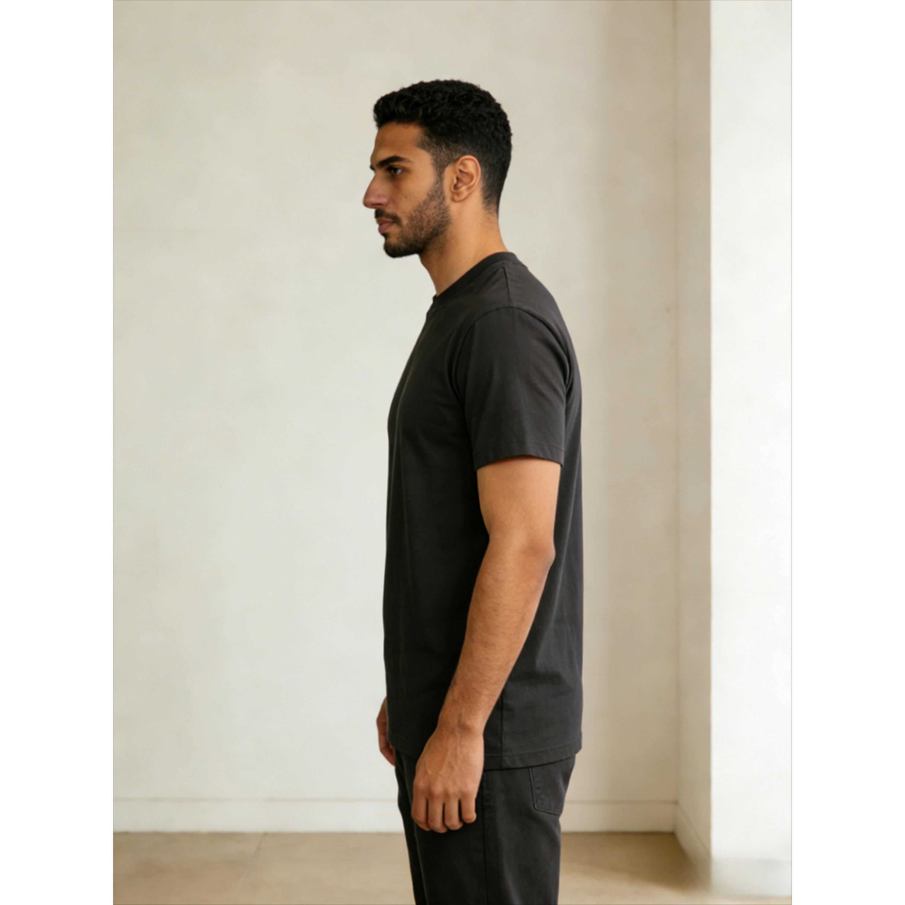 Take Two Men Charcoal Solid Round Neck T-Shirt-men-clothing-tshirtsandpolos-tshirts-image-3