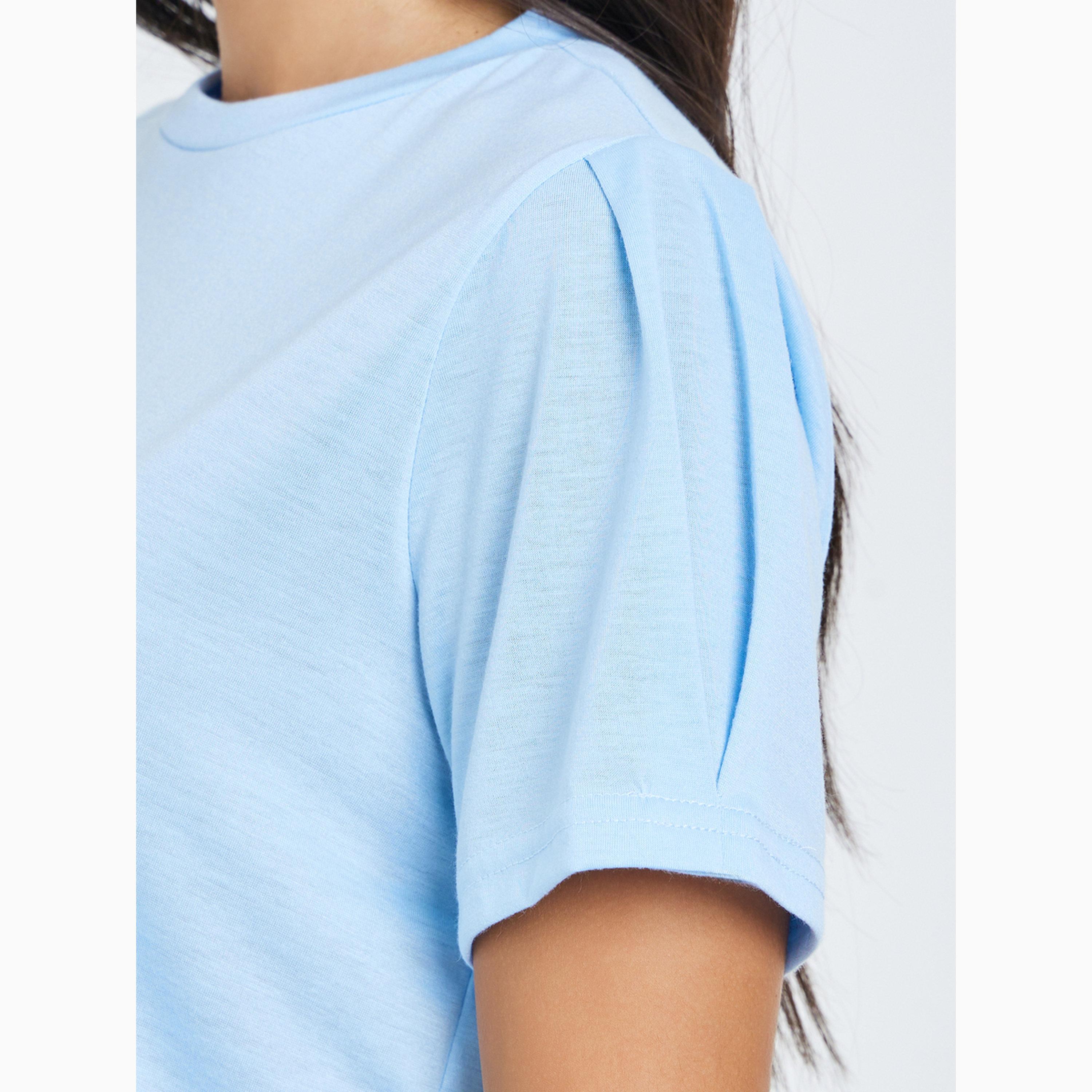 تيشيرت سادة بياقة دائرية-women-clothing-tshirts-image-3