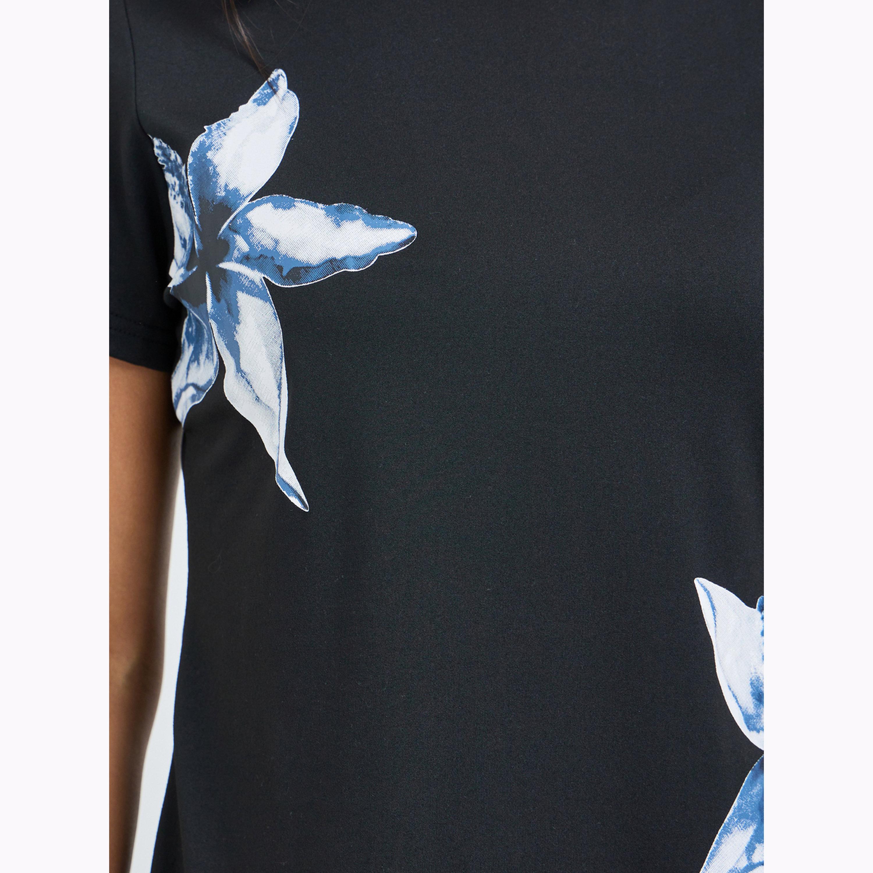 Styli Black Floral Print Short Sleeve T-Shirt-women-clothing-tshirts-image-5