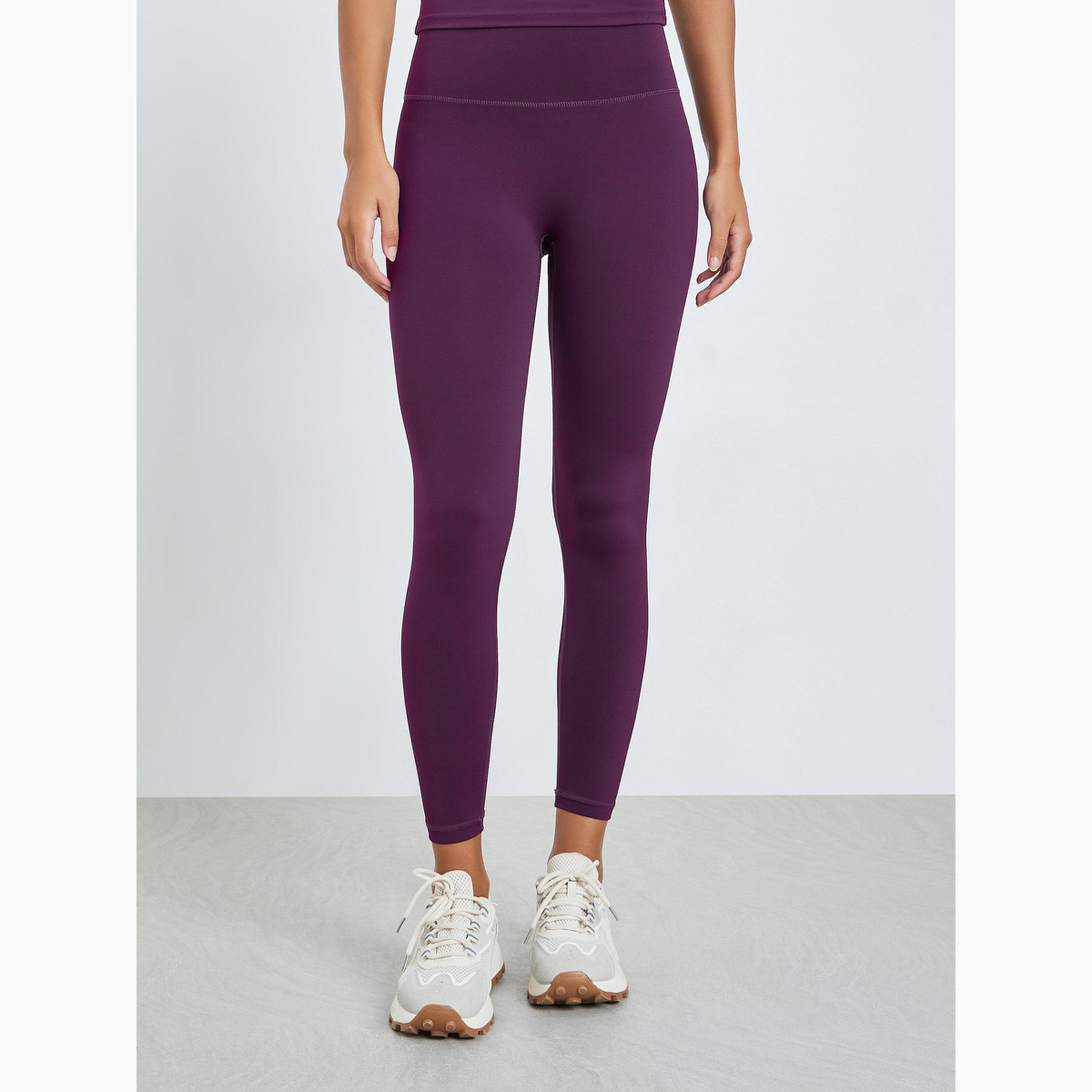 Styli Purple Cross Back Strap Longline Sports Bra and Leggings Set-women-clothing-sportswearandactivewear-trackpantsandtracksuits-image-4