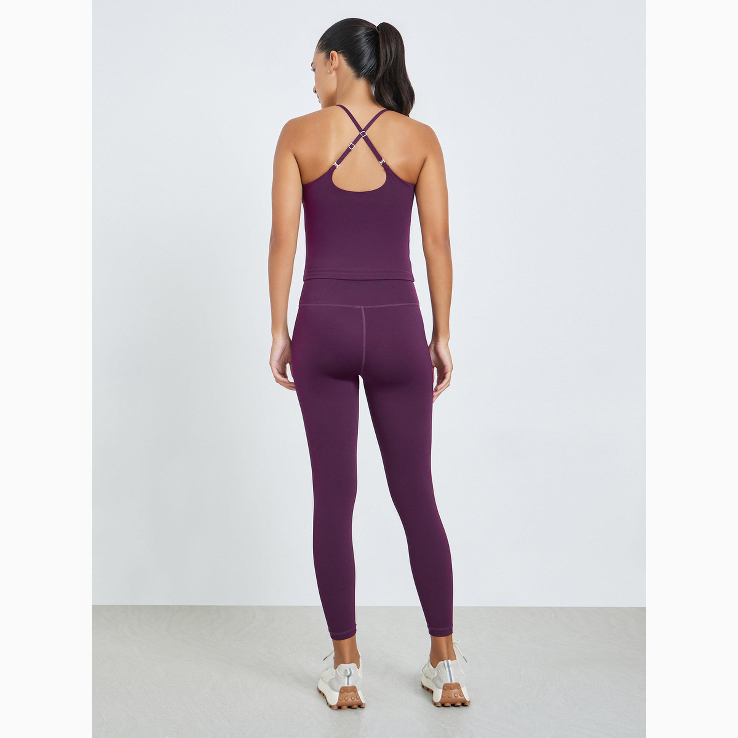 Styli Purple Cross Back Strap Longline Sports Bra and Leggings Set-women-clothing-sportswearandactivewear-trackpantsandtracksuits-image-5