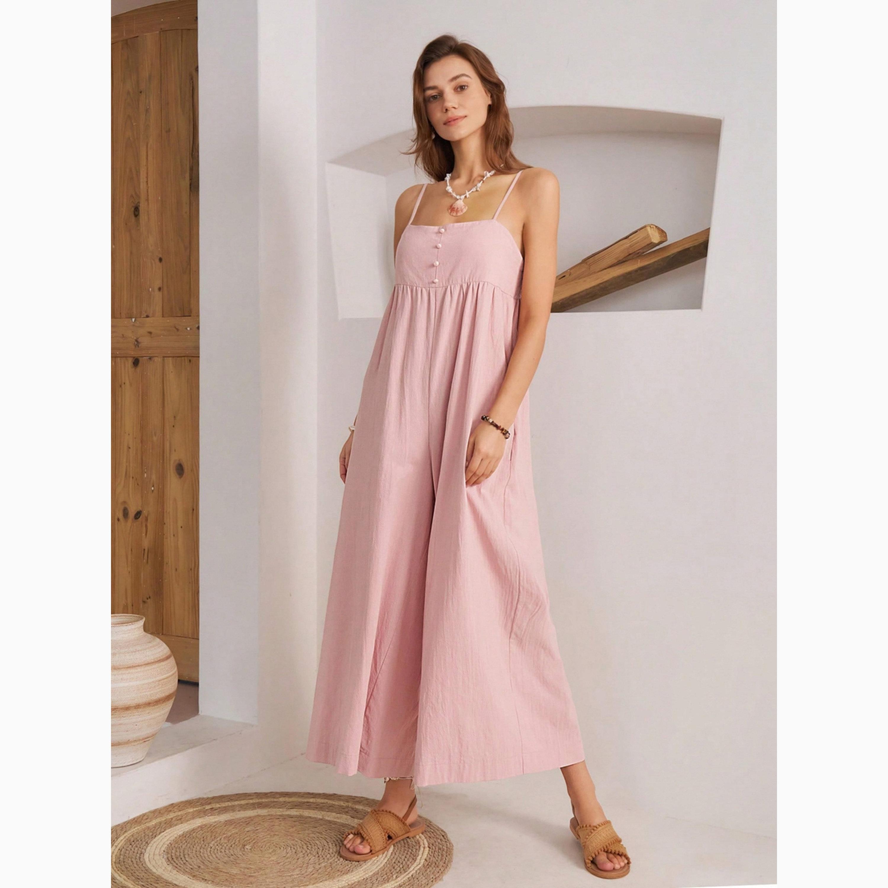 جمبسوت بحمالات وأرجل واسعة-women-clothing-jumpsuits-image-1