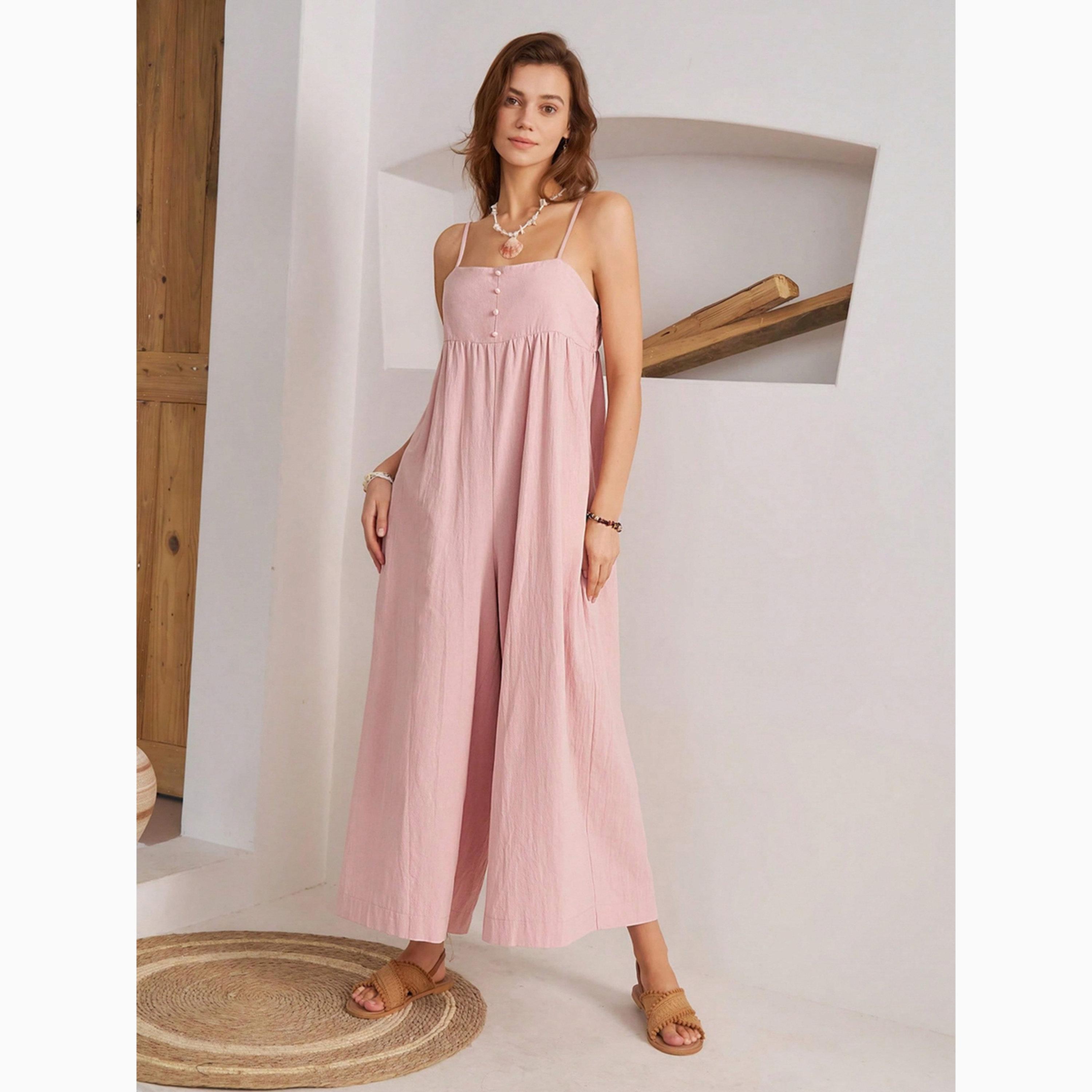 Take Two Pink Strappy Wide Leg Jumpsuit-women-clothing-jumpsuits-image-4