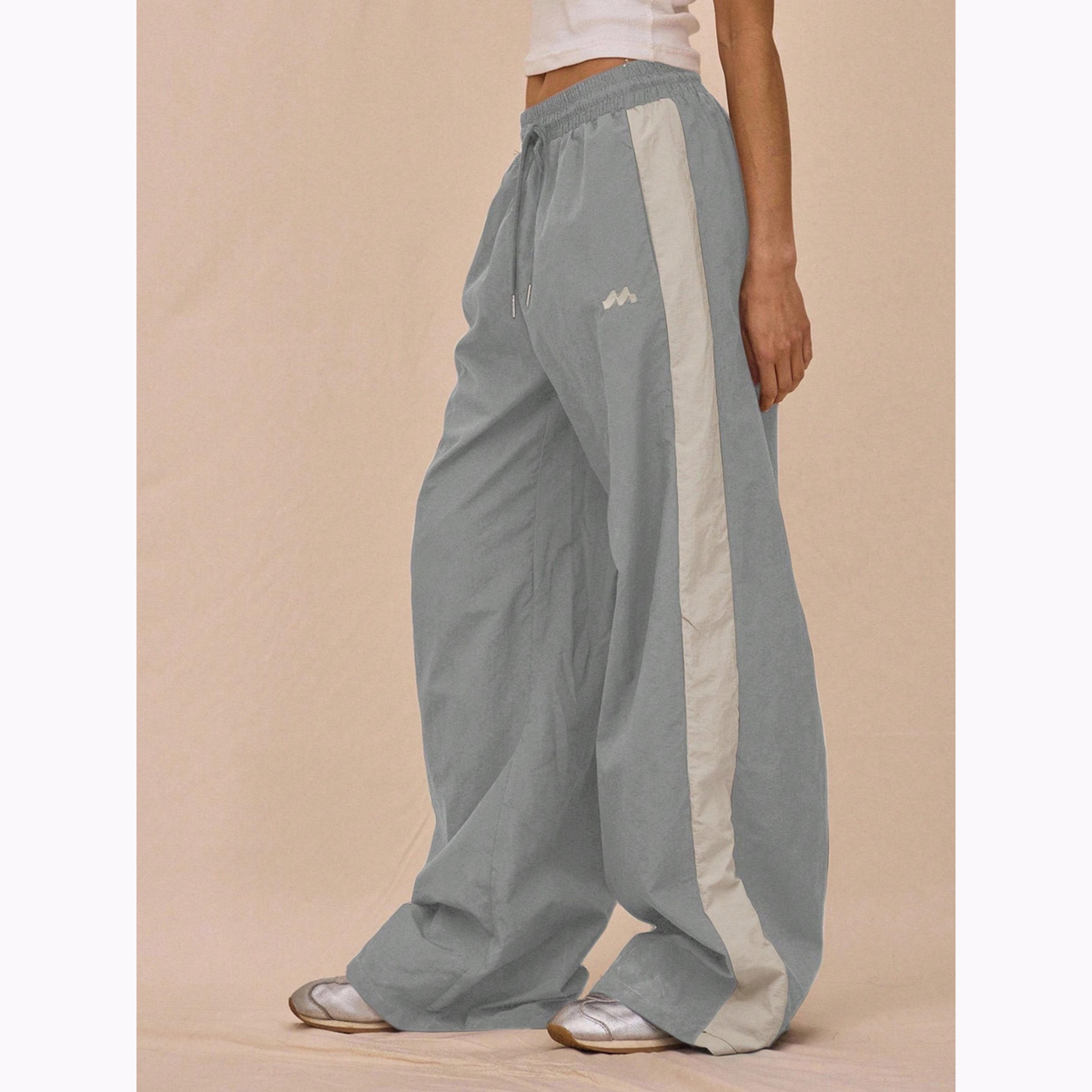 Take Two Grey Wide Leg Track Pants with Drawstring-women-clothing-bottoms-joggers-image-3