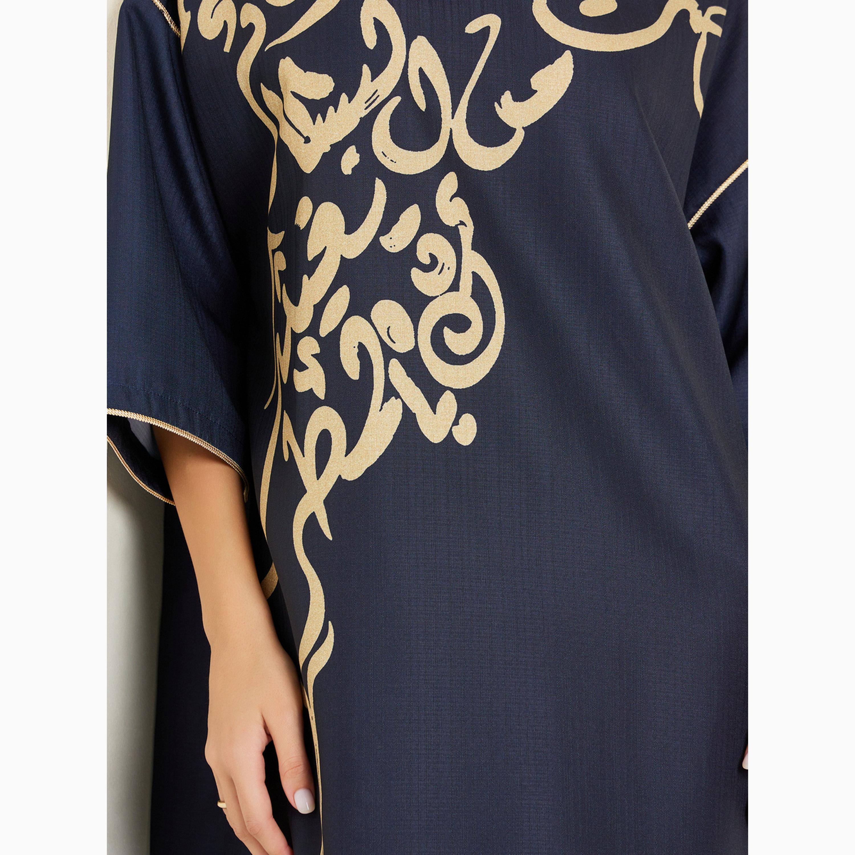 جلابية بطبعات وتفاصيل شراشيب-women-arabicclothing-jalabiyas-image-5
