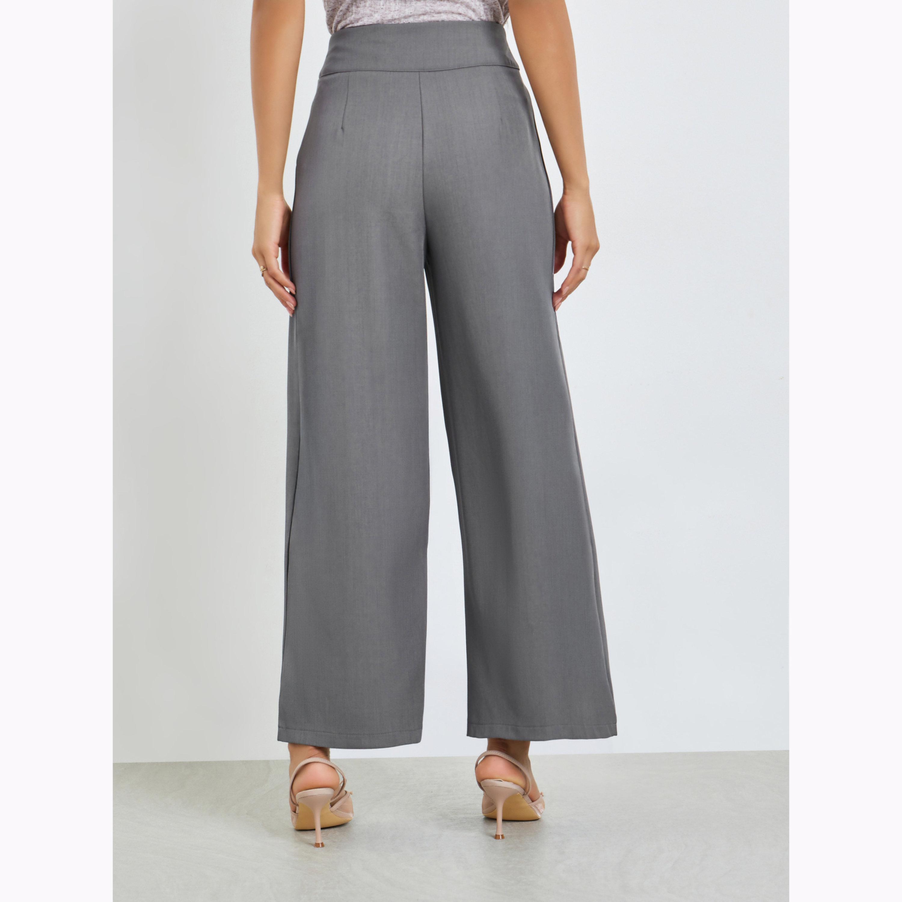 بنطال بأرجل واسعة مع خصر عريض-women-clothing-bottoms-trousers-image-5