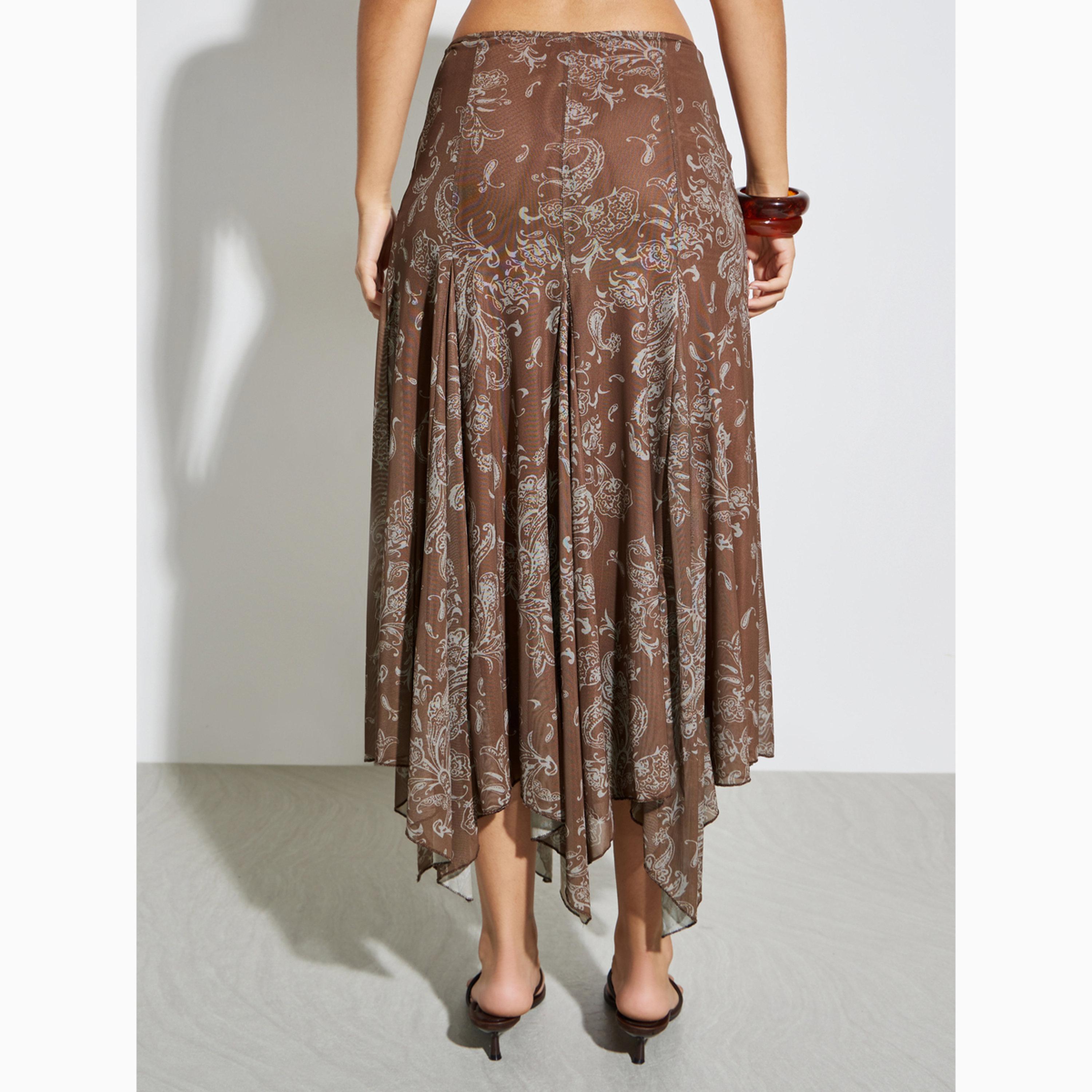 تنورة ميدي بحافة غير متماثلة وطبعة أزهار-women-clothing-bottoms-skirts-image-4