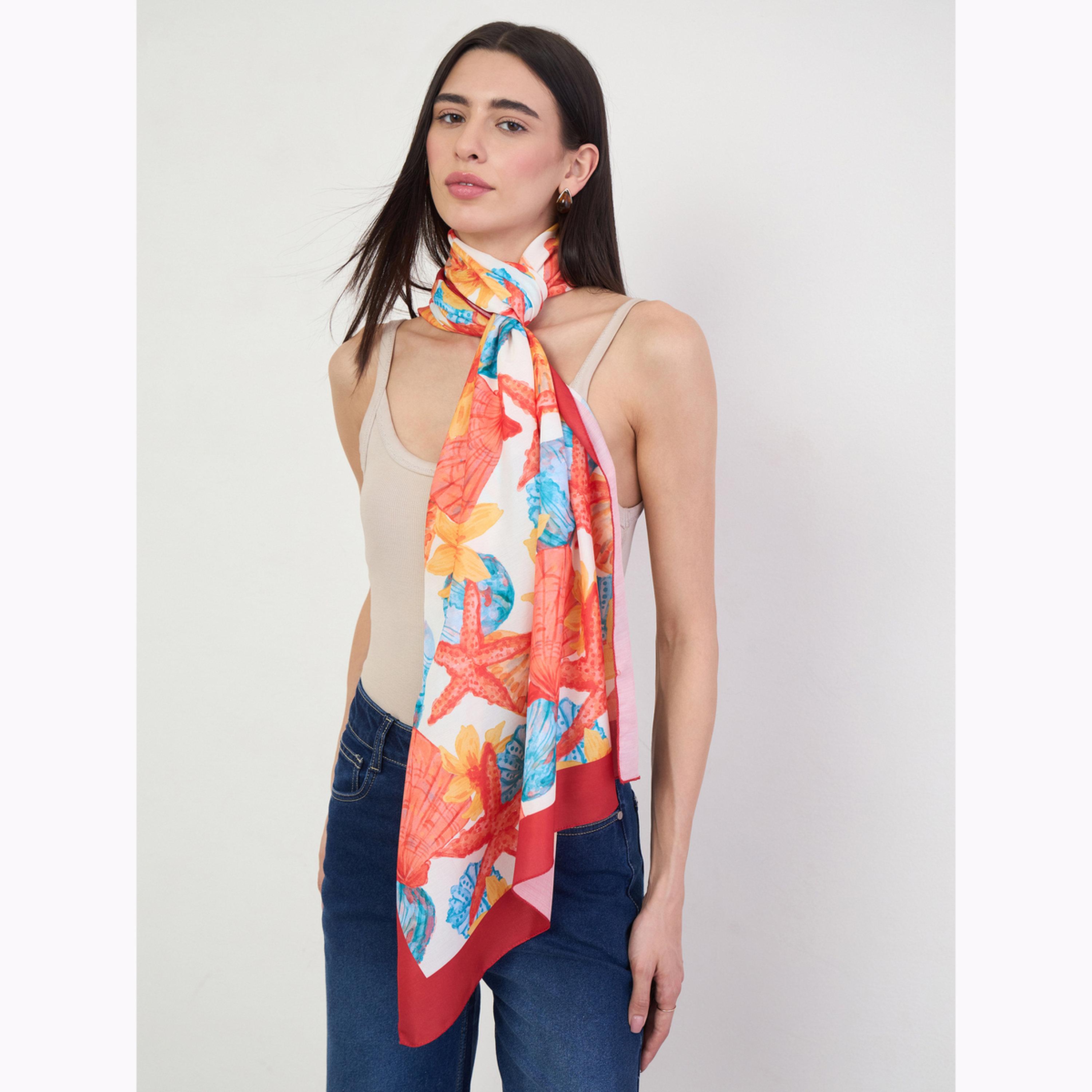 Styli Seashell Print Scarf-women-clothingaccessories-scarves-image-2