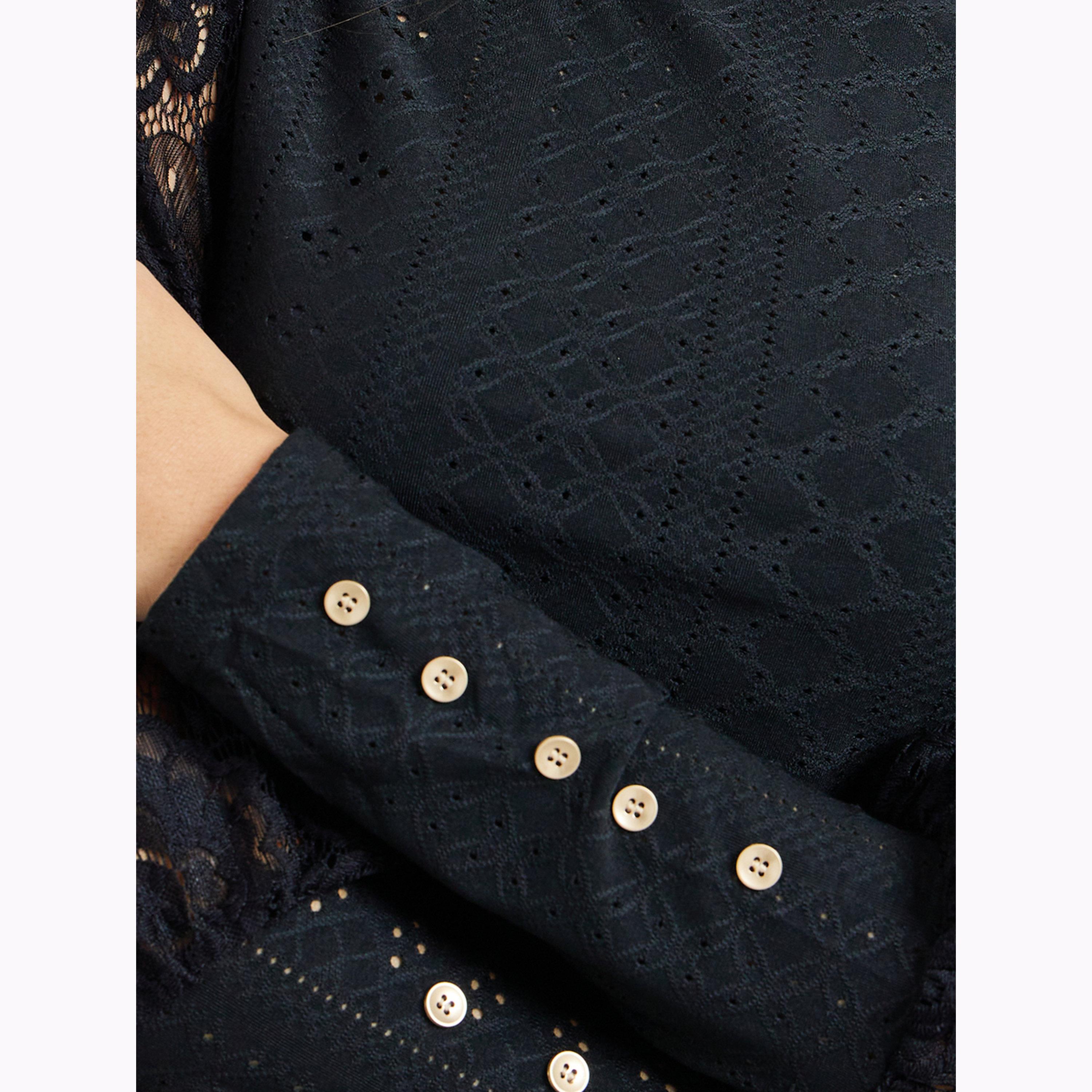 Styli Black Lace Knit Top-women-clothing-shirtsandblouses-blouses-image-5