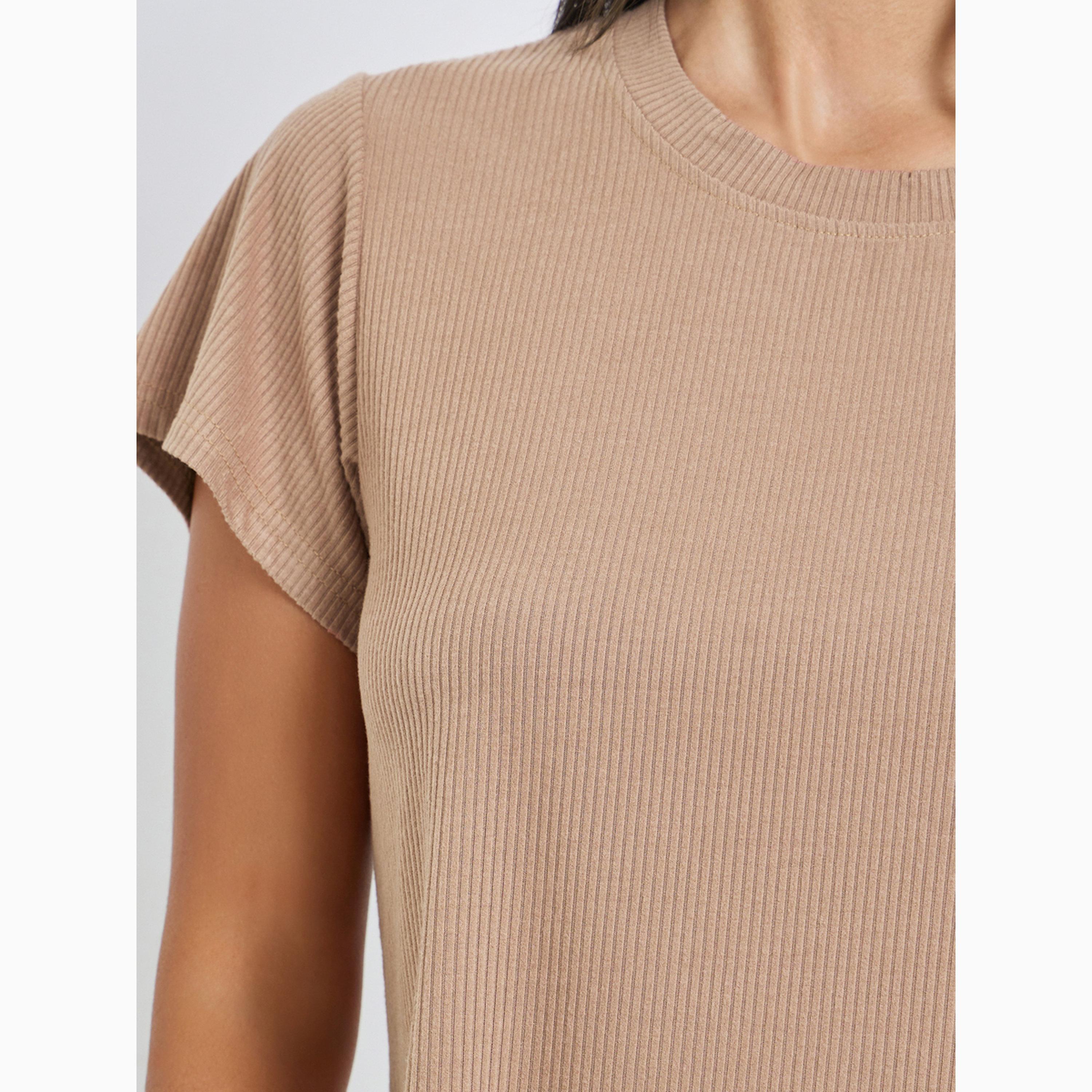 Styli Ribbed Short Sleeve T-Shirt, Shorts and Pants Pyjama Set-women-clothing-nightwear-pyjamas-longsets-image-5