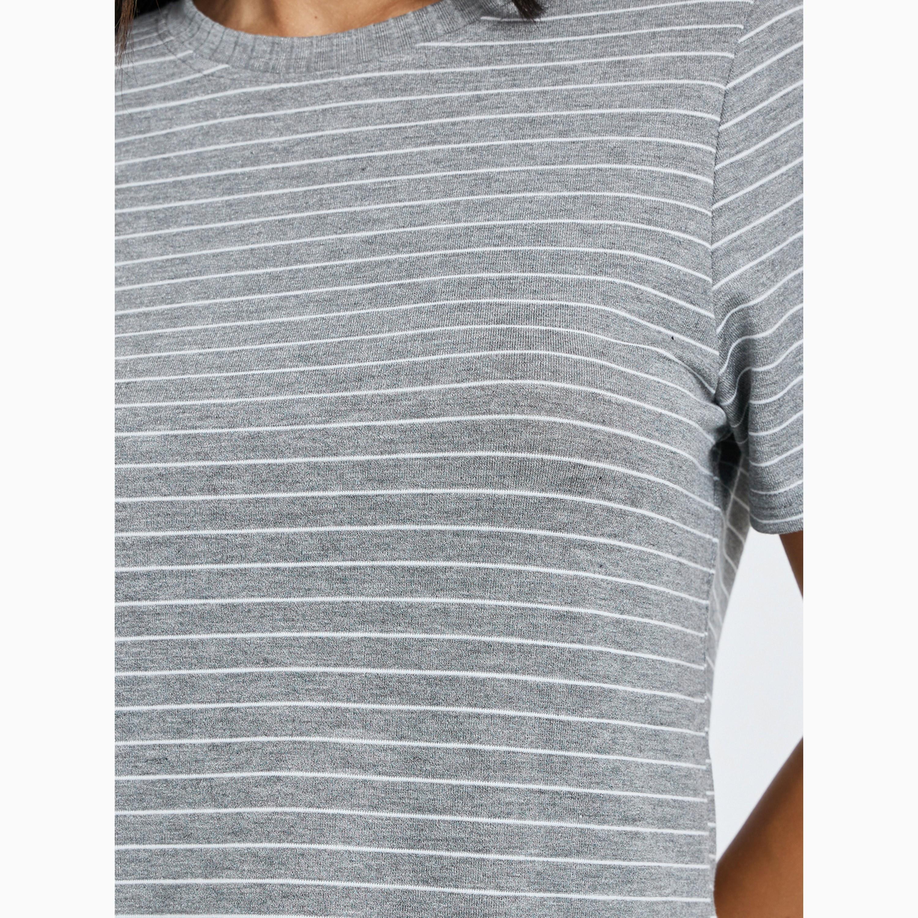 Styli Striped T-Shirt and Pants Pyjama Set-women-clothing-nightwear-pyjamas-longsets-image-4