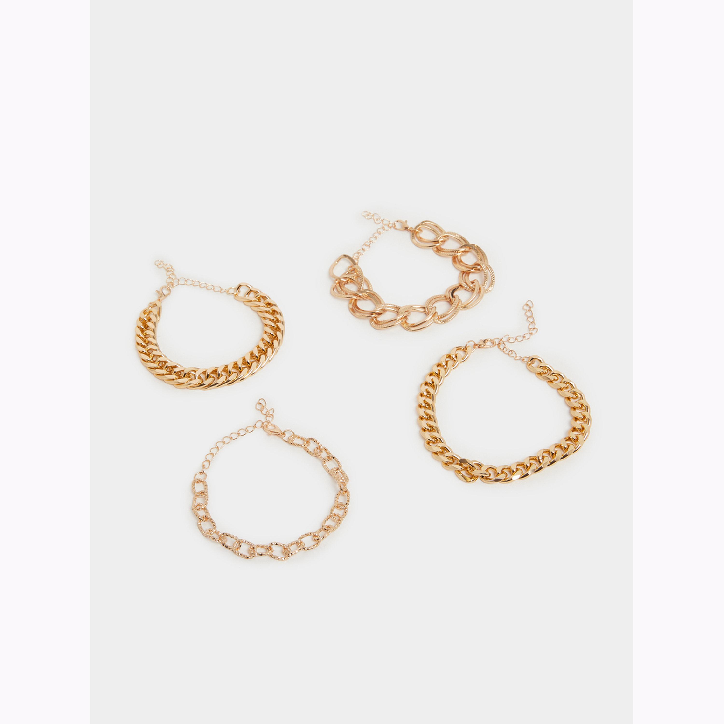 Styli Pack of 4 - Gold Chain Bracelet-women-watchesandjewellery-jewellery-banglesandbracelets-image-1