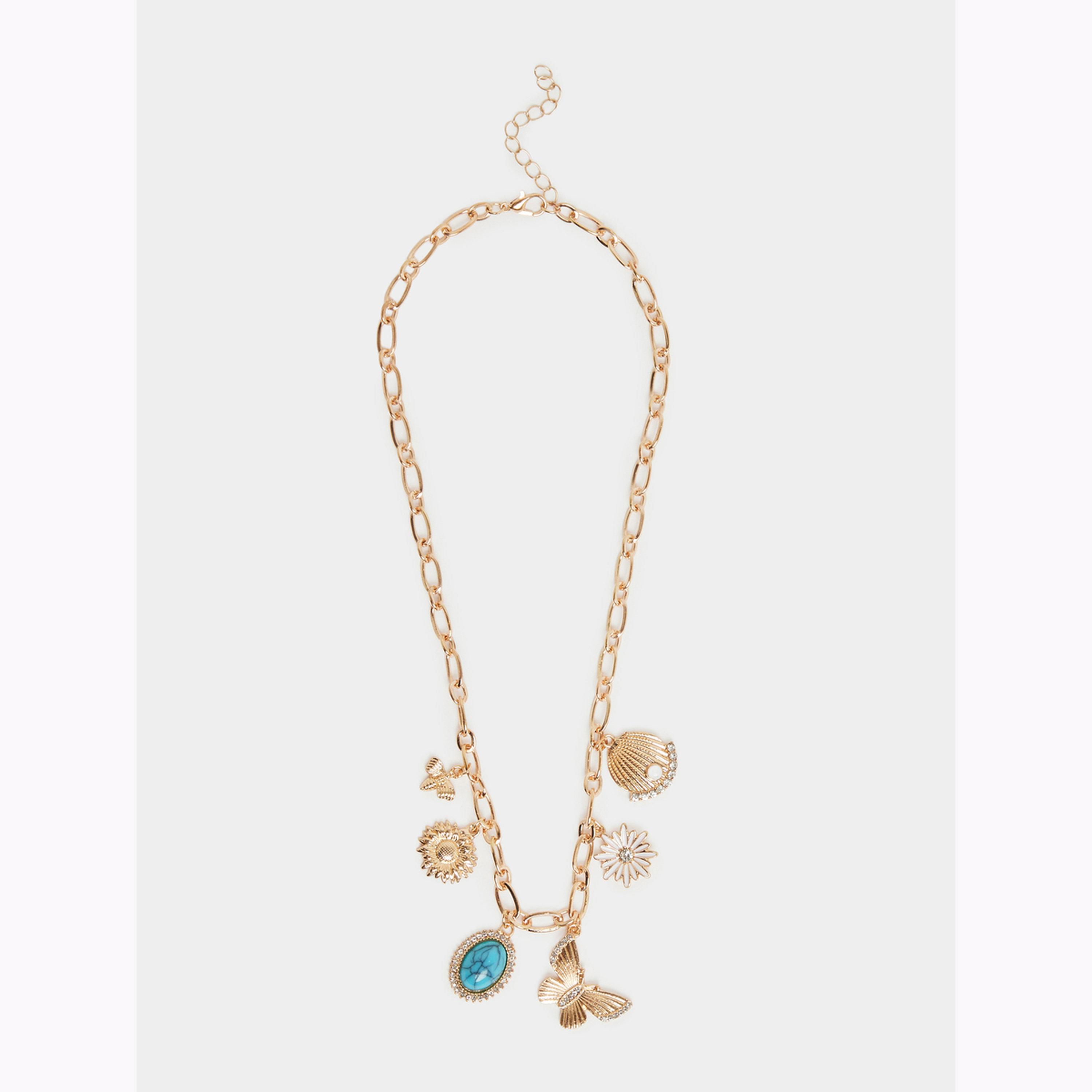 Styli Gold Charm Pendant Necklace-women-watchesandjewellery-jewellery-necklacesandpendants-image-1
