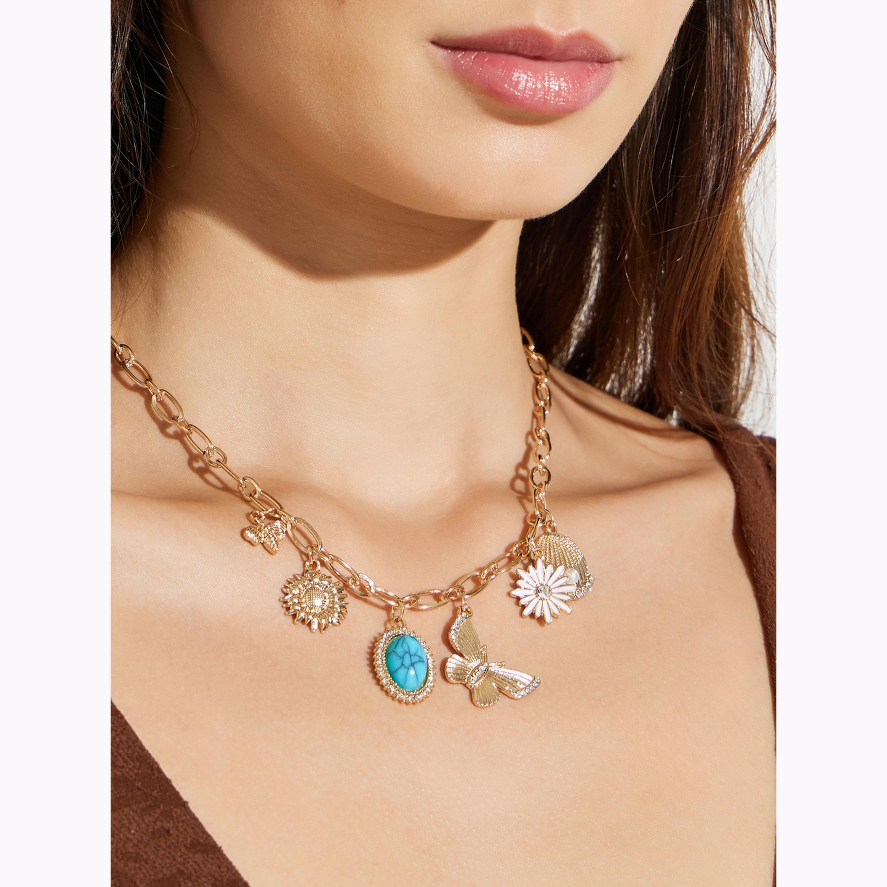 Styli Gold Charm Pendant Necklace-women-watchesandjewellery-jewellery-necklacesandpendants-image-2