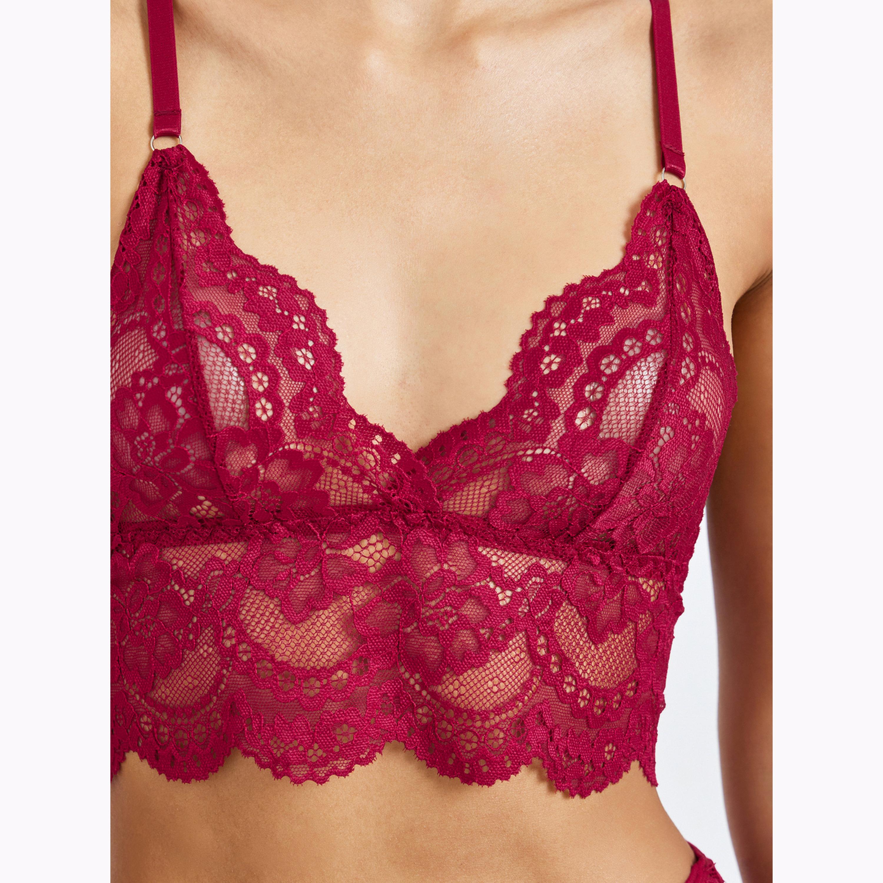 طقم من 3 براليت دانتيل وتنورة وكيلوت بدون حشوة أو سلك-women-clothing-lingerie-lingeriesets-image-4