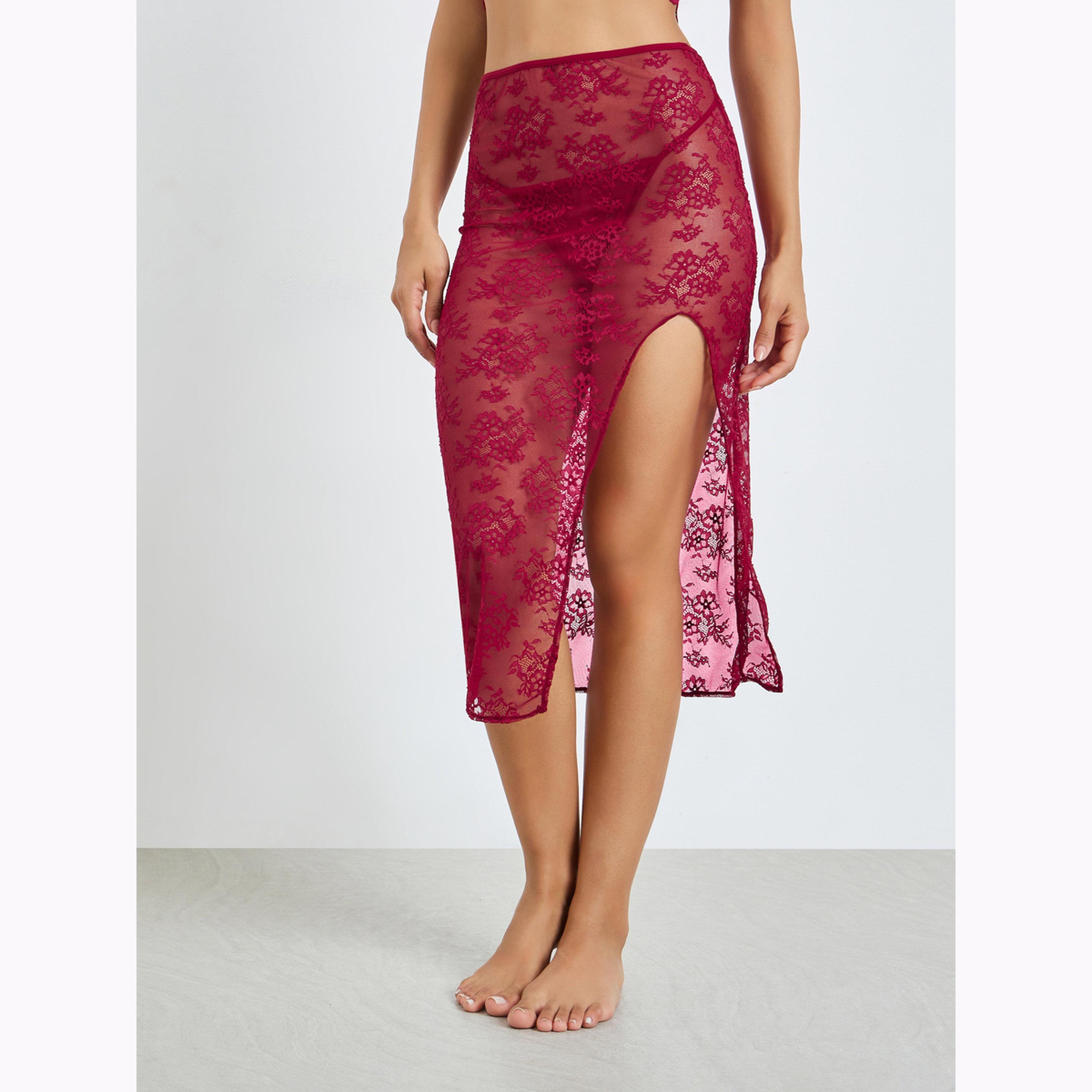 طقم من 3 براليت دانتيل وتنورة وكيلوت بدون حشوة أو سلك-women-clothing-lingerie-lingeriesets-image-6