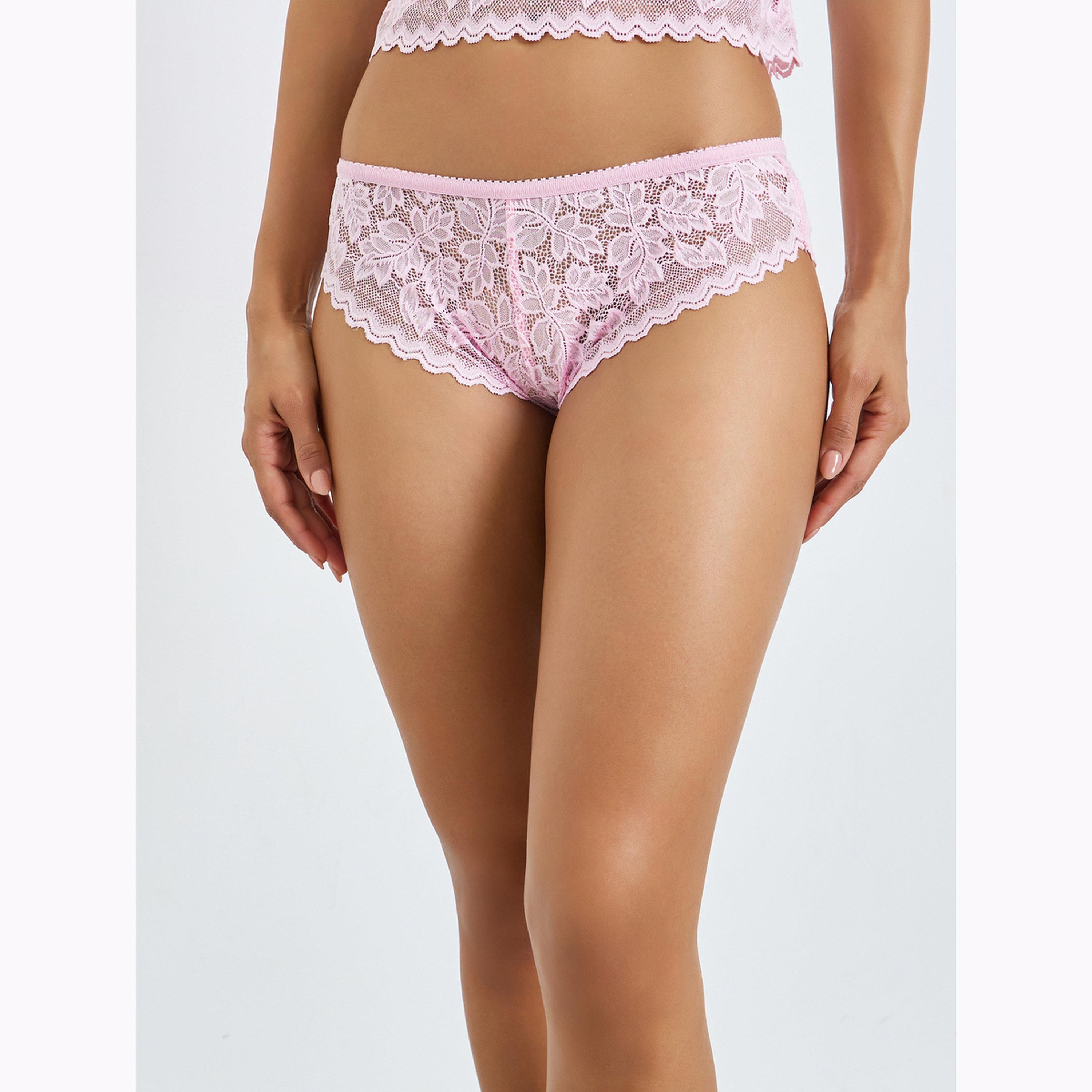Styli Floral Lace Cami Top and Thong Brief Set-women-clothing-lingerie-lingeriesets-image-4