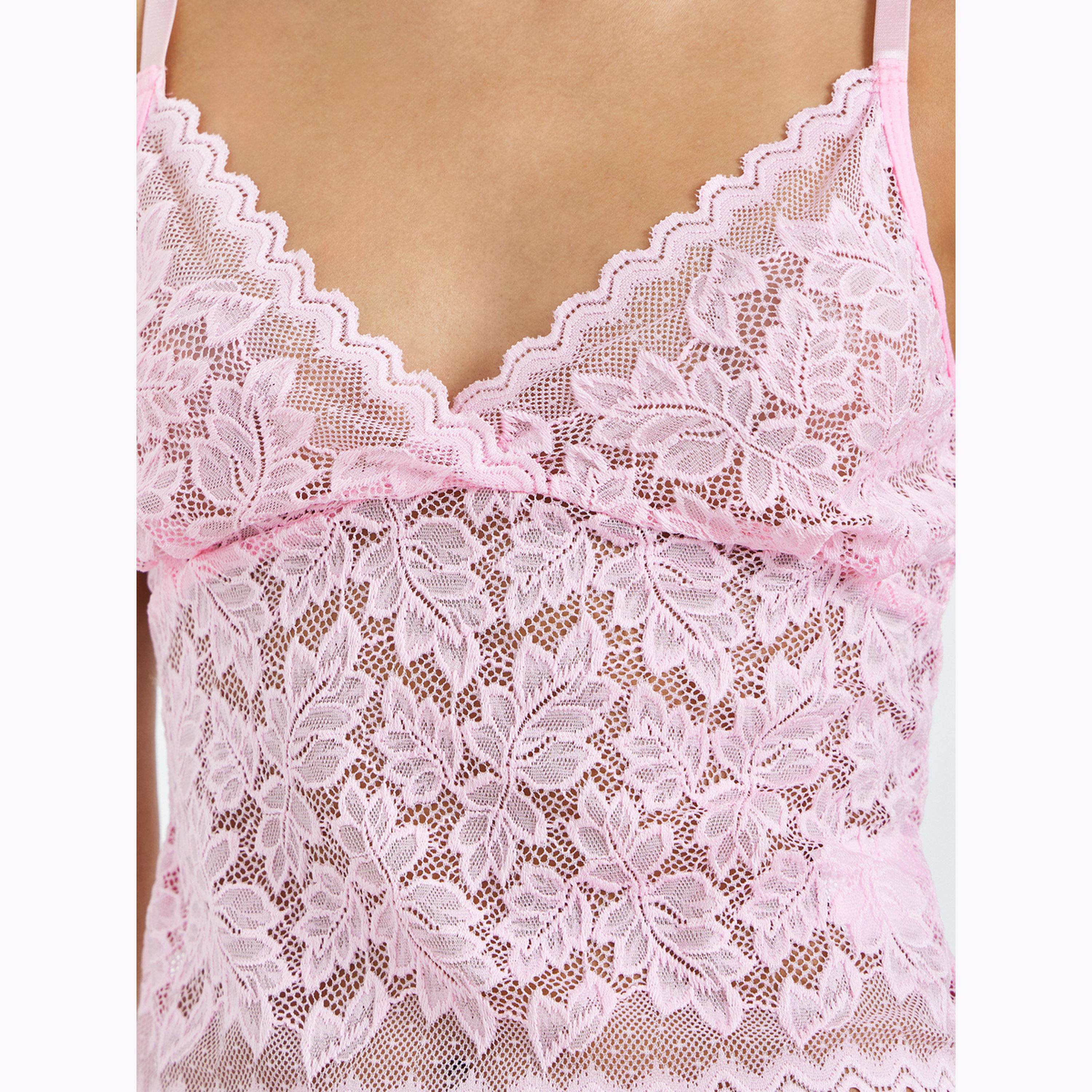 Styli Floral Lace Cami Top and Thong Brief Set-women-clothing-lingerie-lingeriesets-image-5