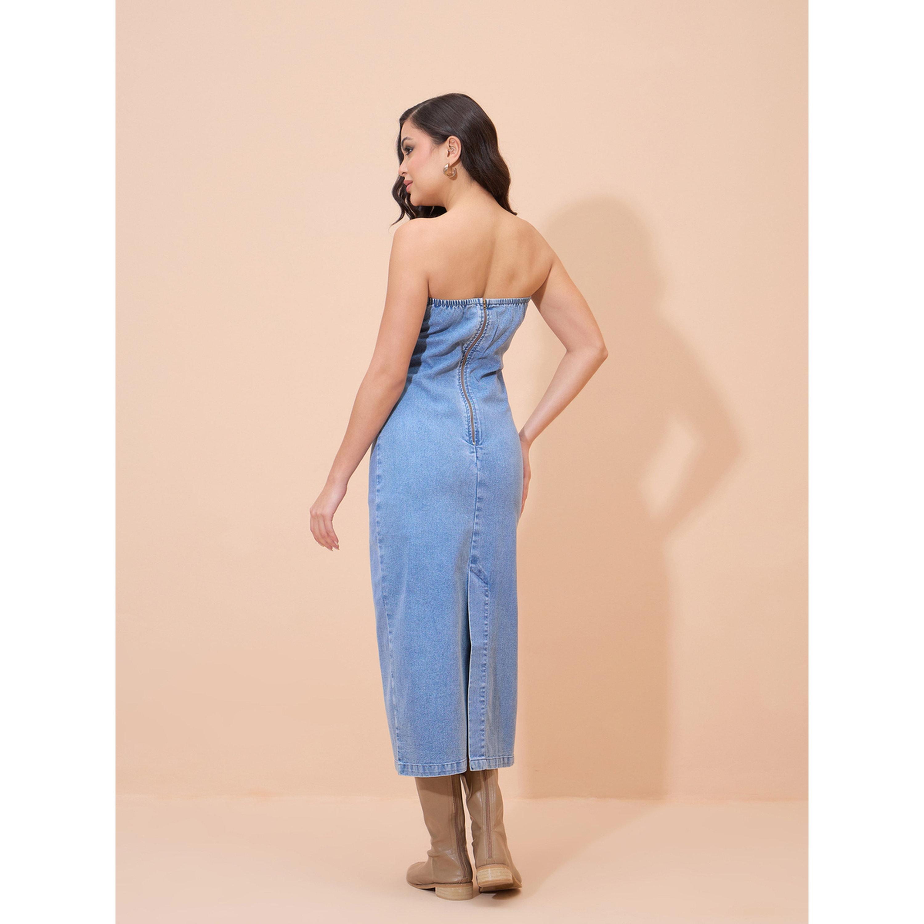 Sassafras X Styli Blue Denim Washed Bandeau Midi Dress-women-clothing-dresses-image-5