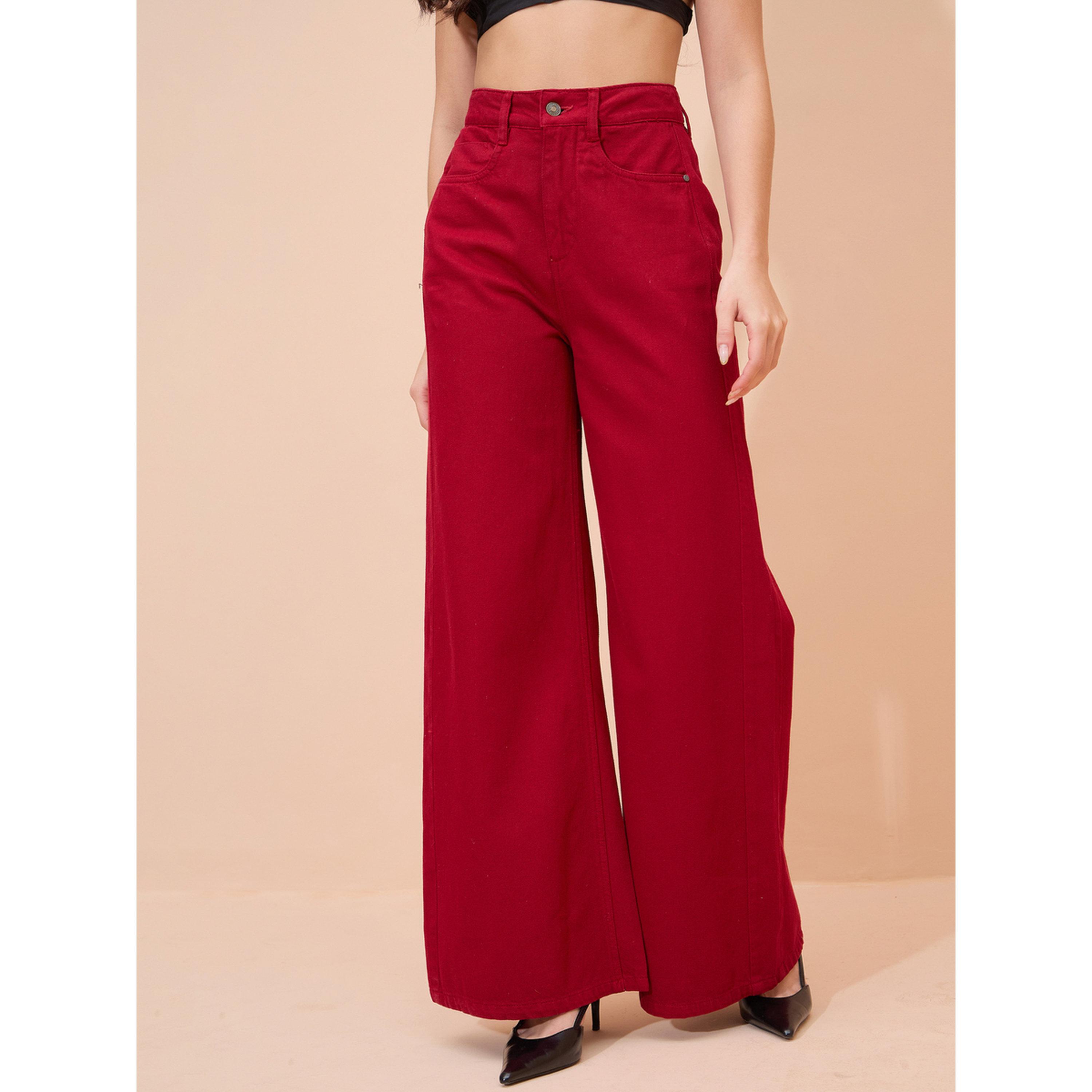 جينز قطن بحافة وأرجل واسعة أحمر-women-clothing-bottoms-jeans-image-6