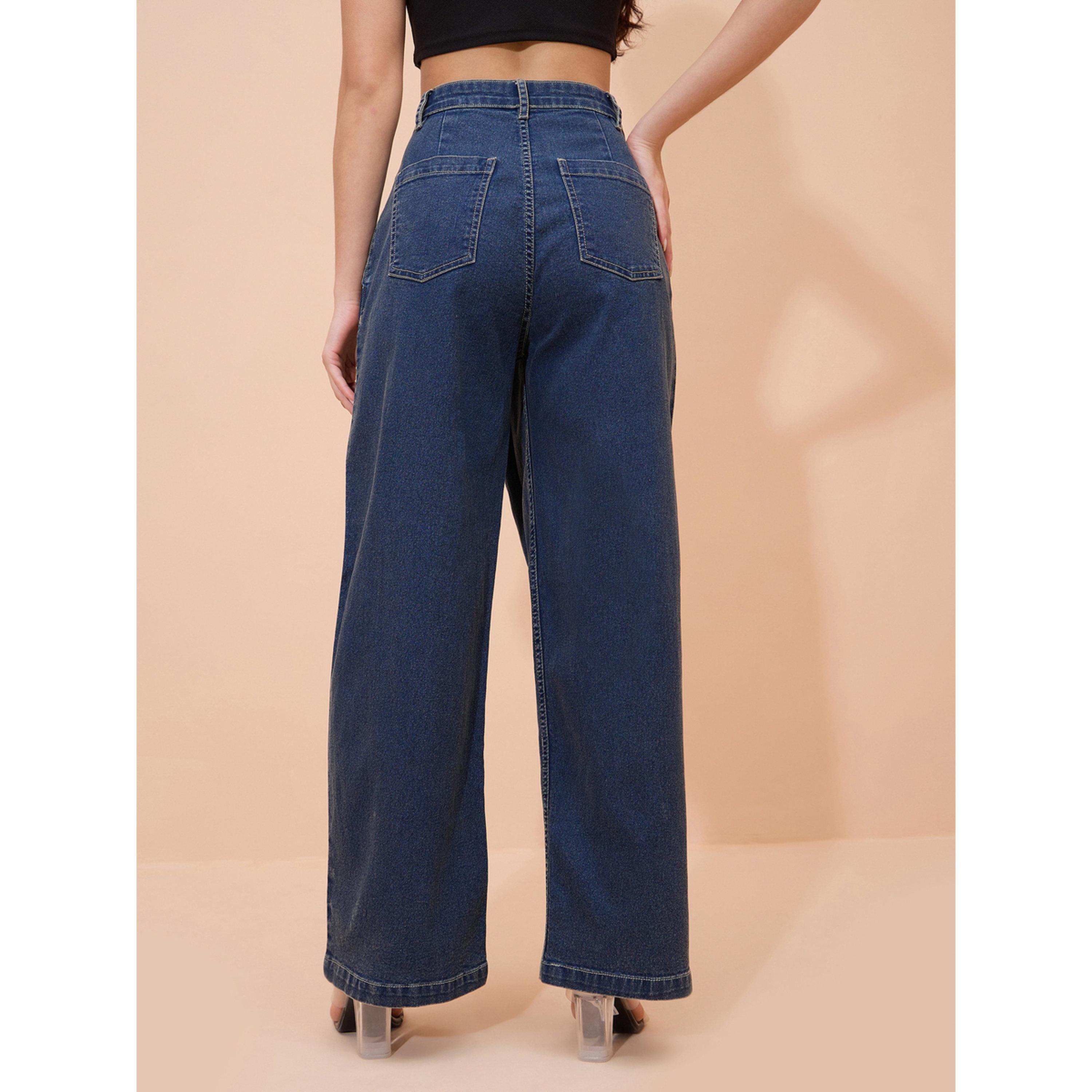 Sassafras X Styli Blue Acid Wash Wrap Straight Jeans-women-clothing-bottoms-jeans-image-5