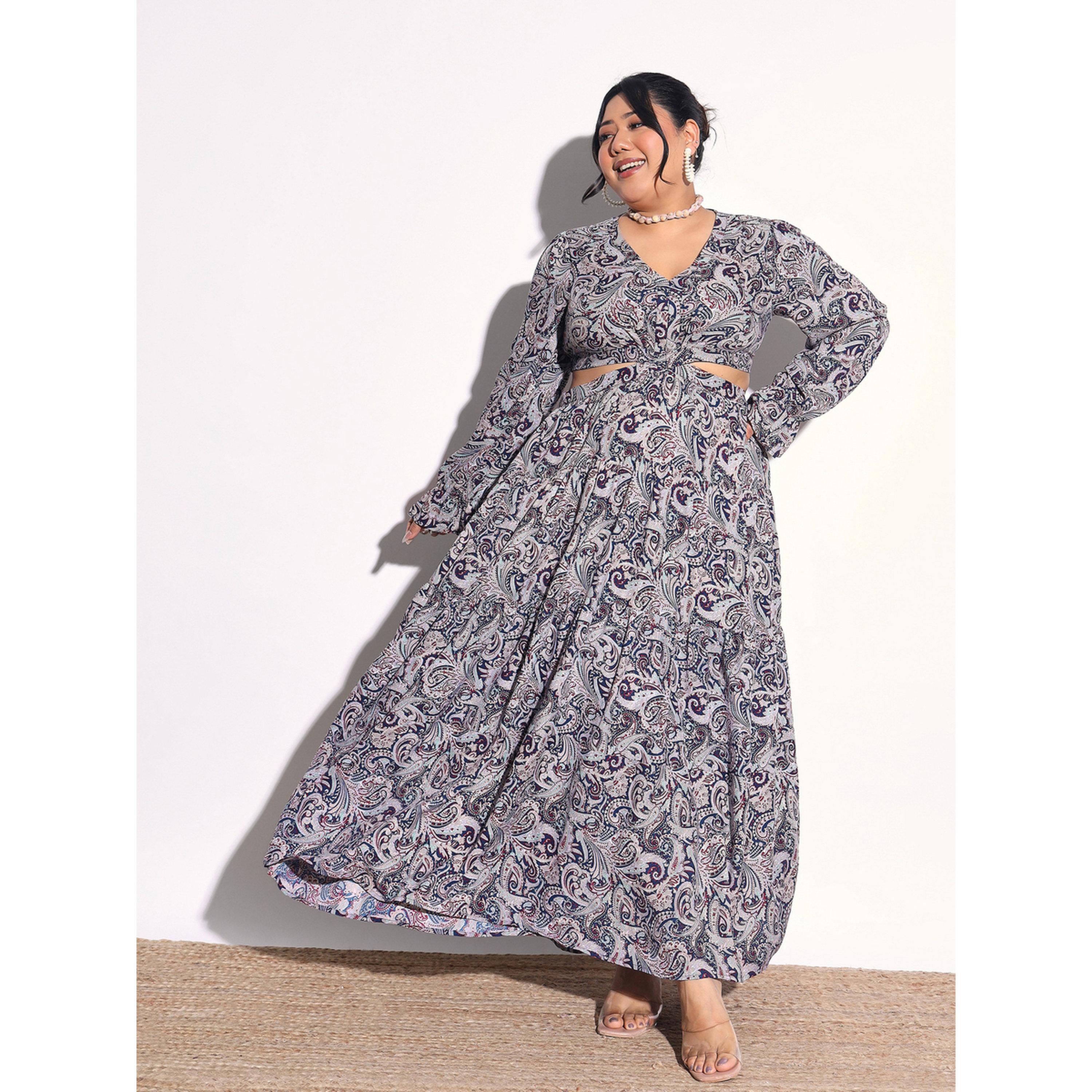 فستان طويل بطبعات بيزلي وتفاصيل فتحات بمقاس كبير-women-clothing-dresses-image-6