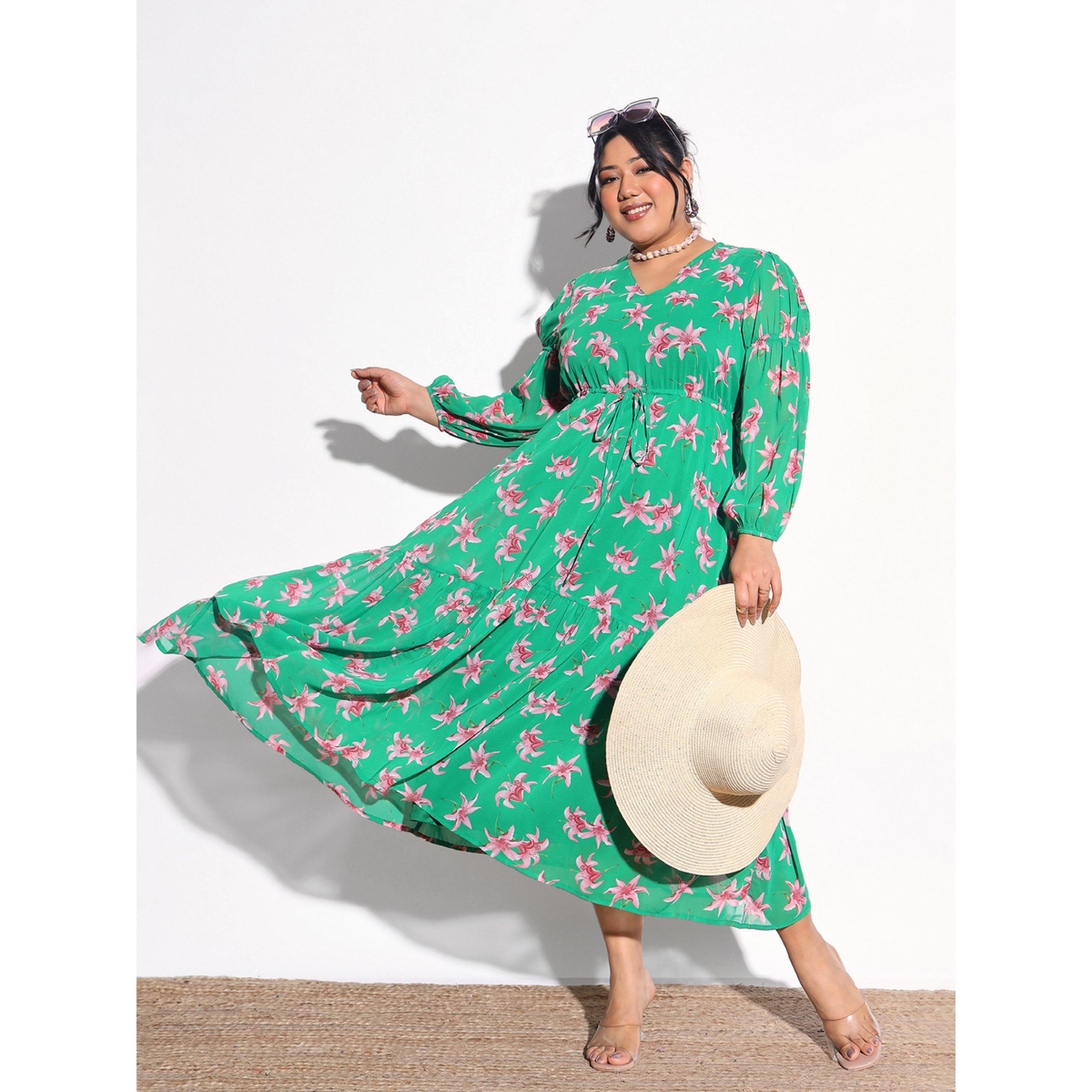 فستان ميدي متعدد الطبقات بطبعات زهور بمقاس كبير-women-clothing-dresses-image-6