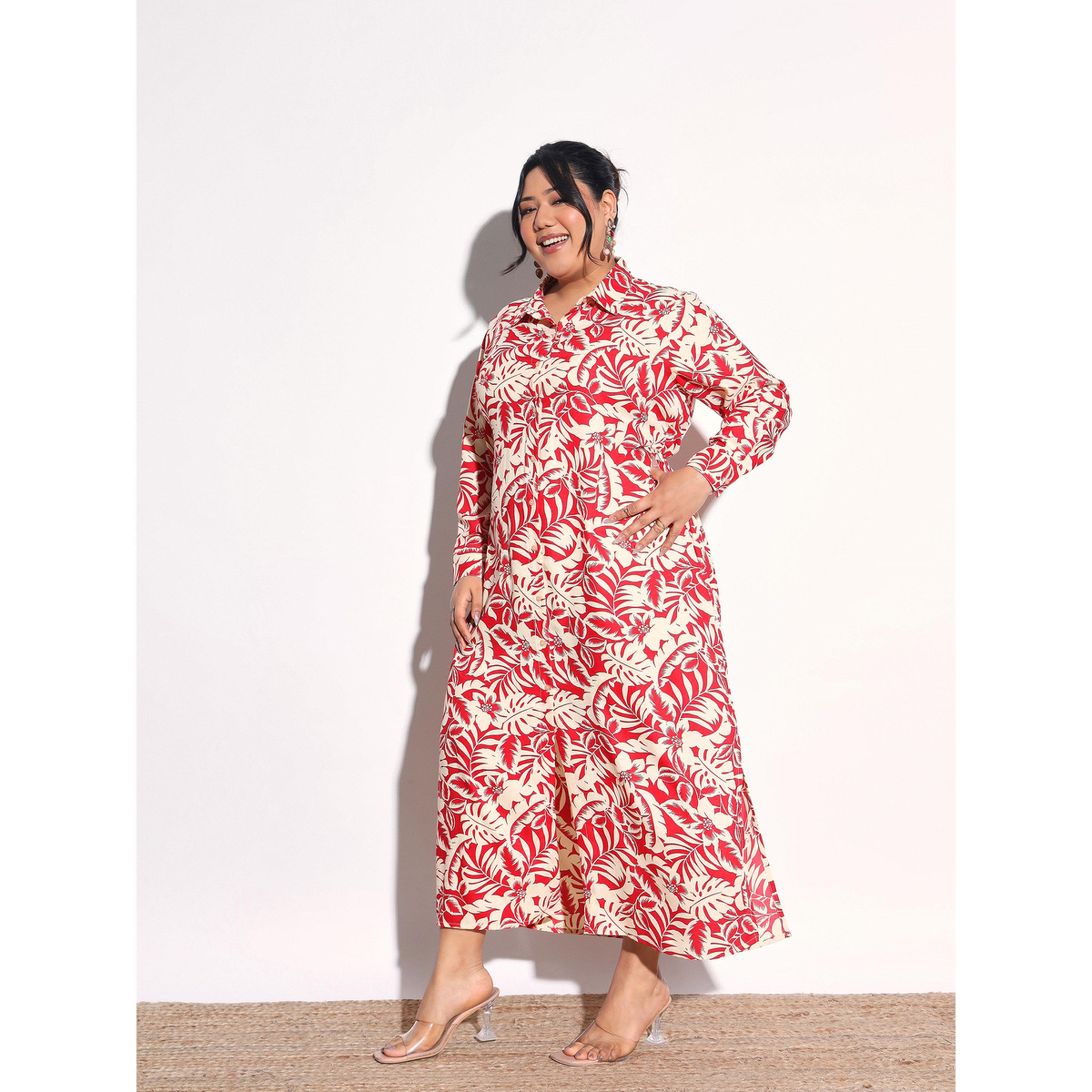 فستان قميص طويل بطبعات زهور بمقاس كبير-women-clothing-dresses-image-3