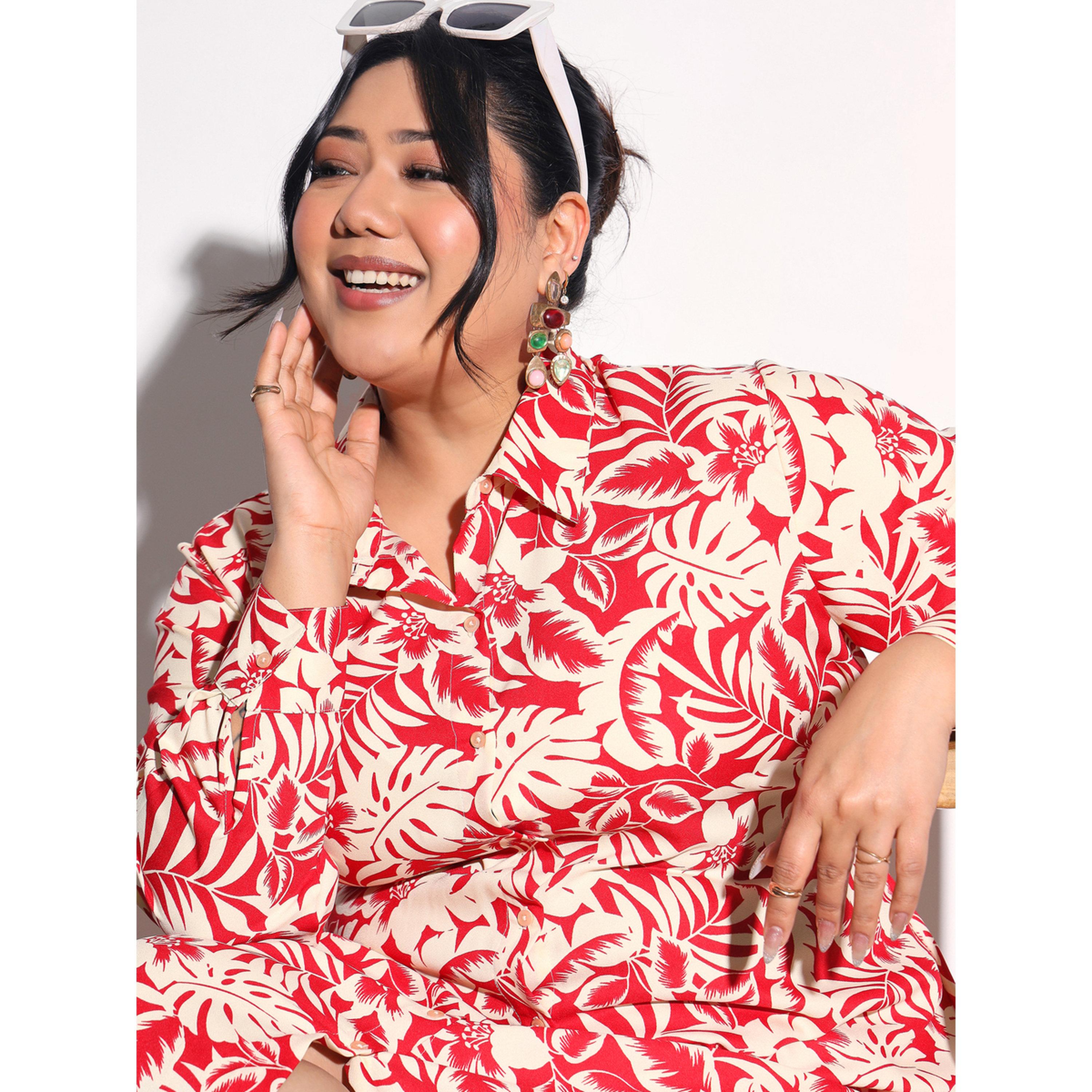 فستان قميص طويل بطبعات زهور بمقاس كبير-women-clothing-dresses-image-4
