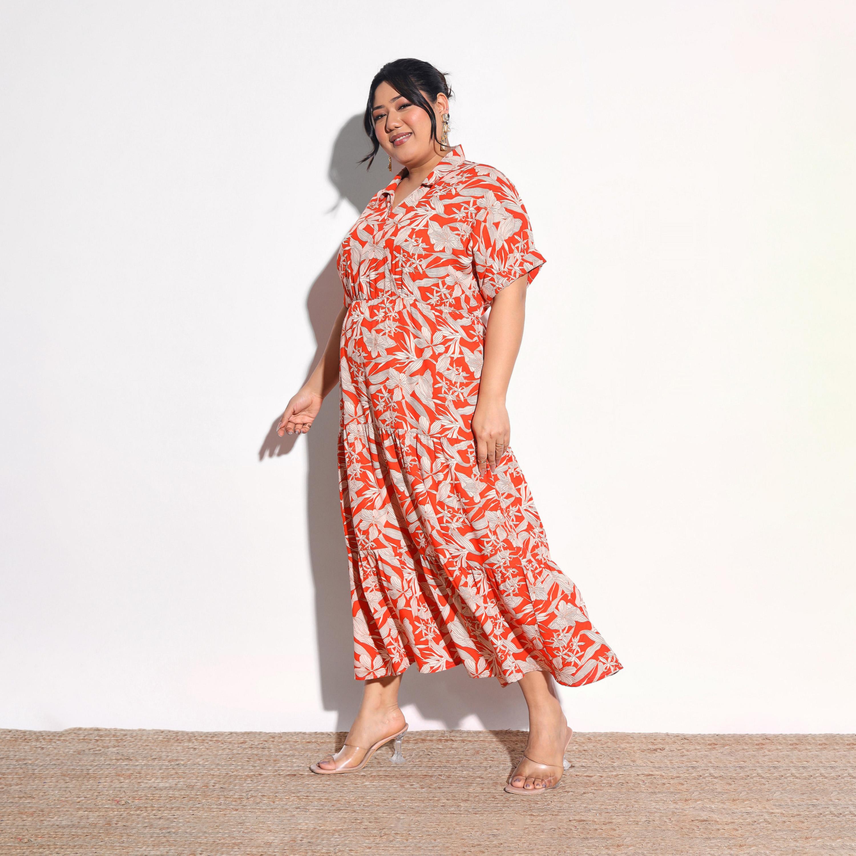 فستان طويل بطبقات وطبعة زهور مقاس كبير-women-clothing-dresses-image-6