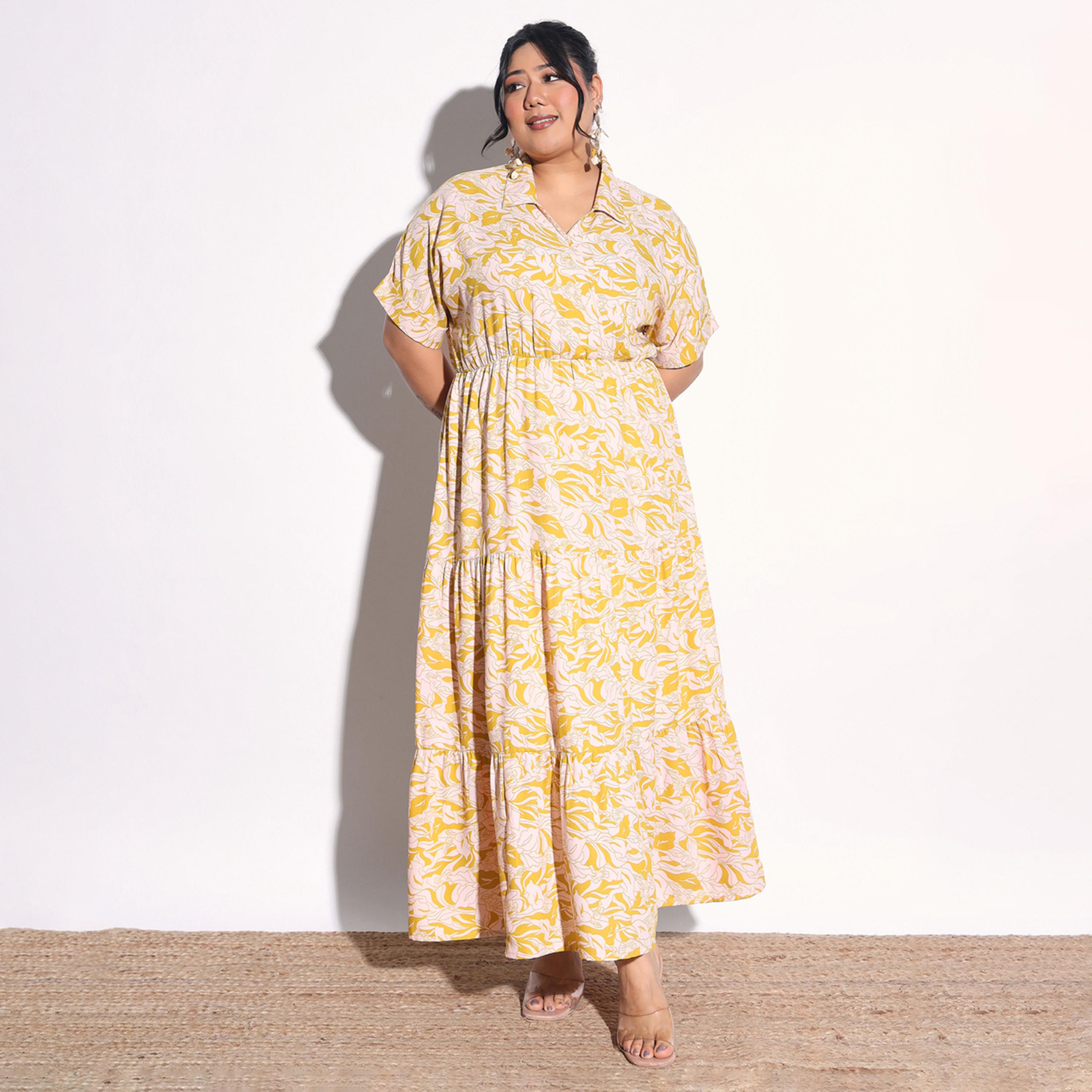 فستان طويل متعدد الطبقات بطبعات زهور بمقاس كبير-women-clothing-dresses-image-1