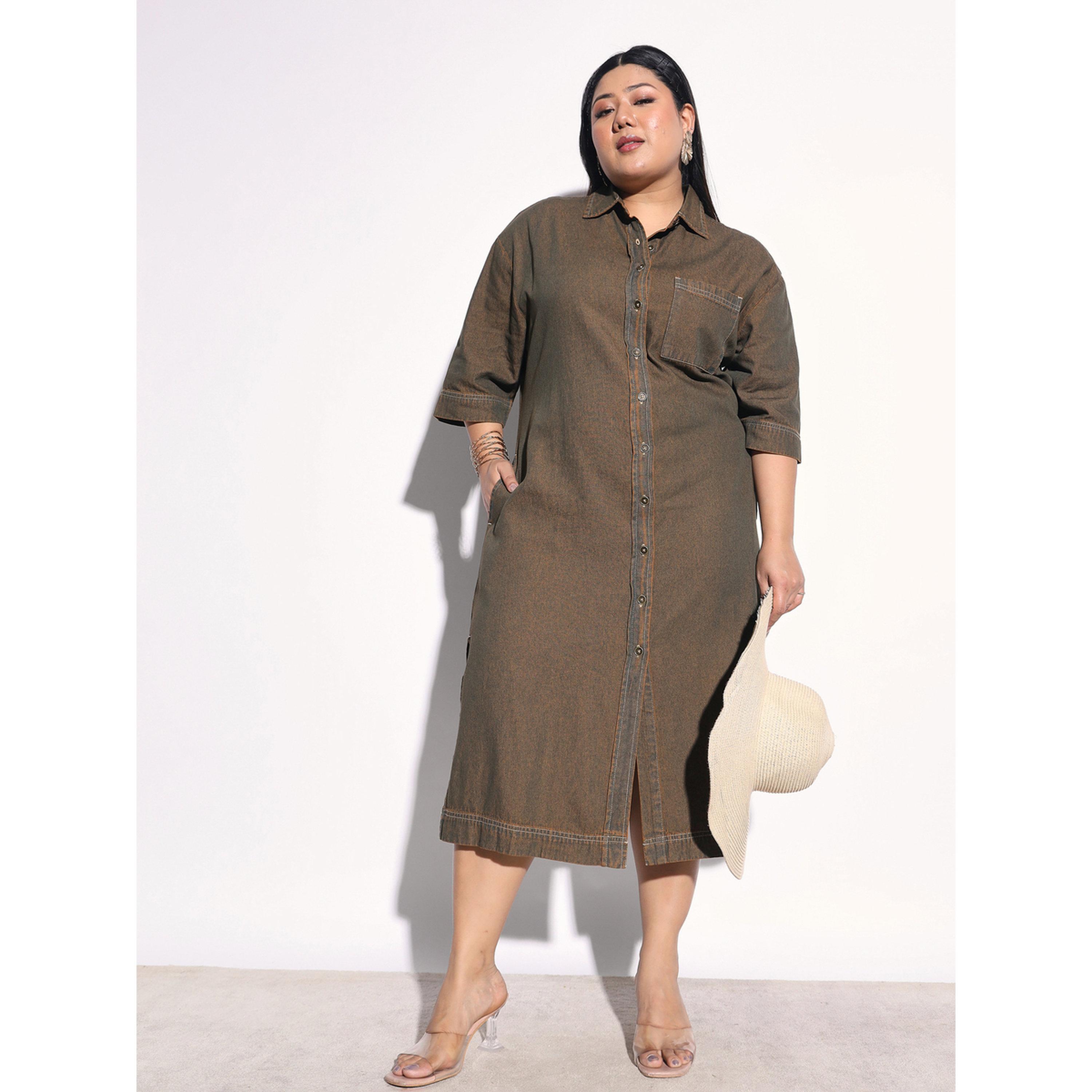 فستان قميص ميدي بمقاس كبير-women-clothing-dresses-image-4